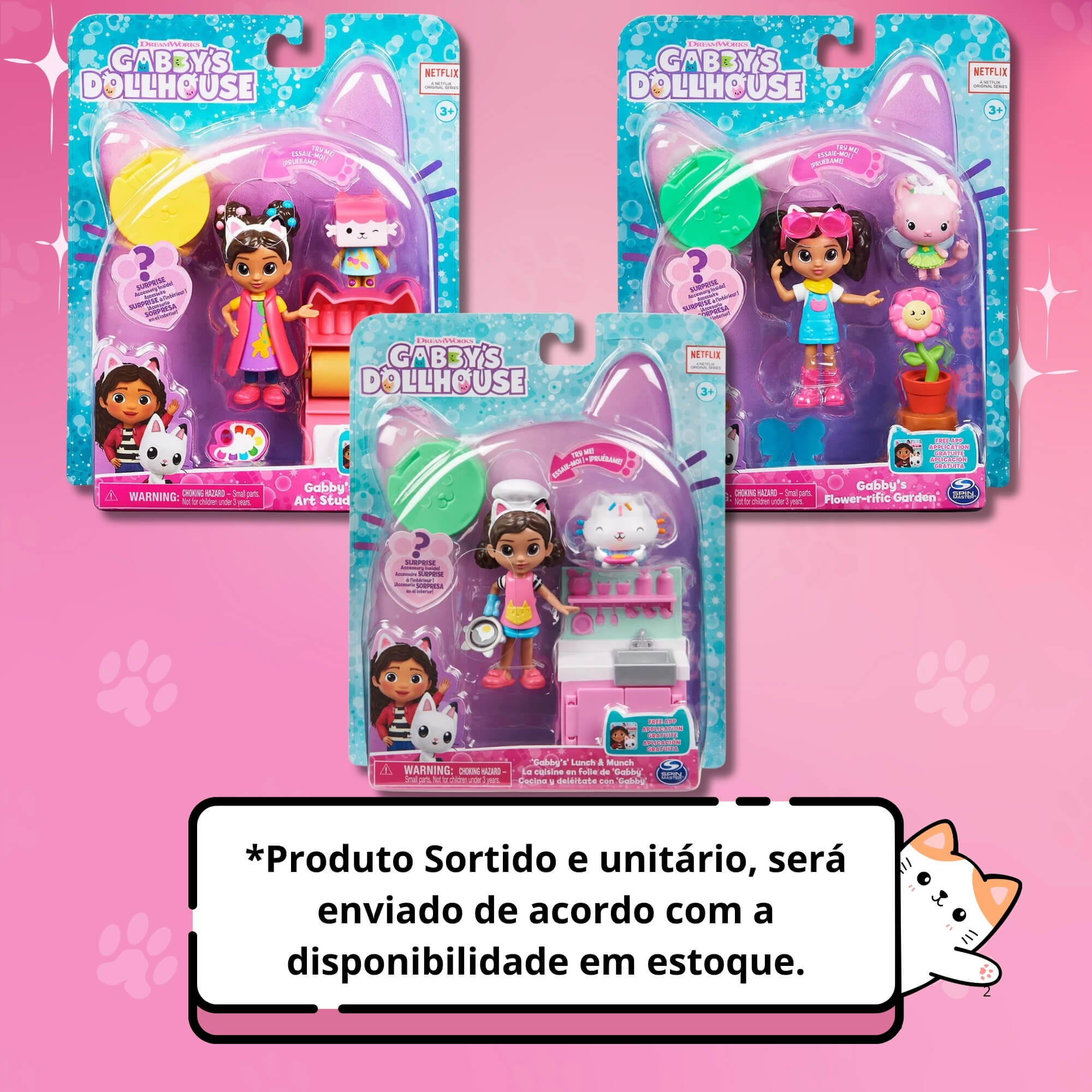 Conjunto com Boneca Gabby's Dollhouse Sortido e Unitário Sunny - 003060