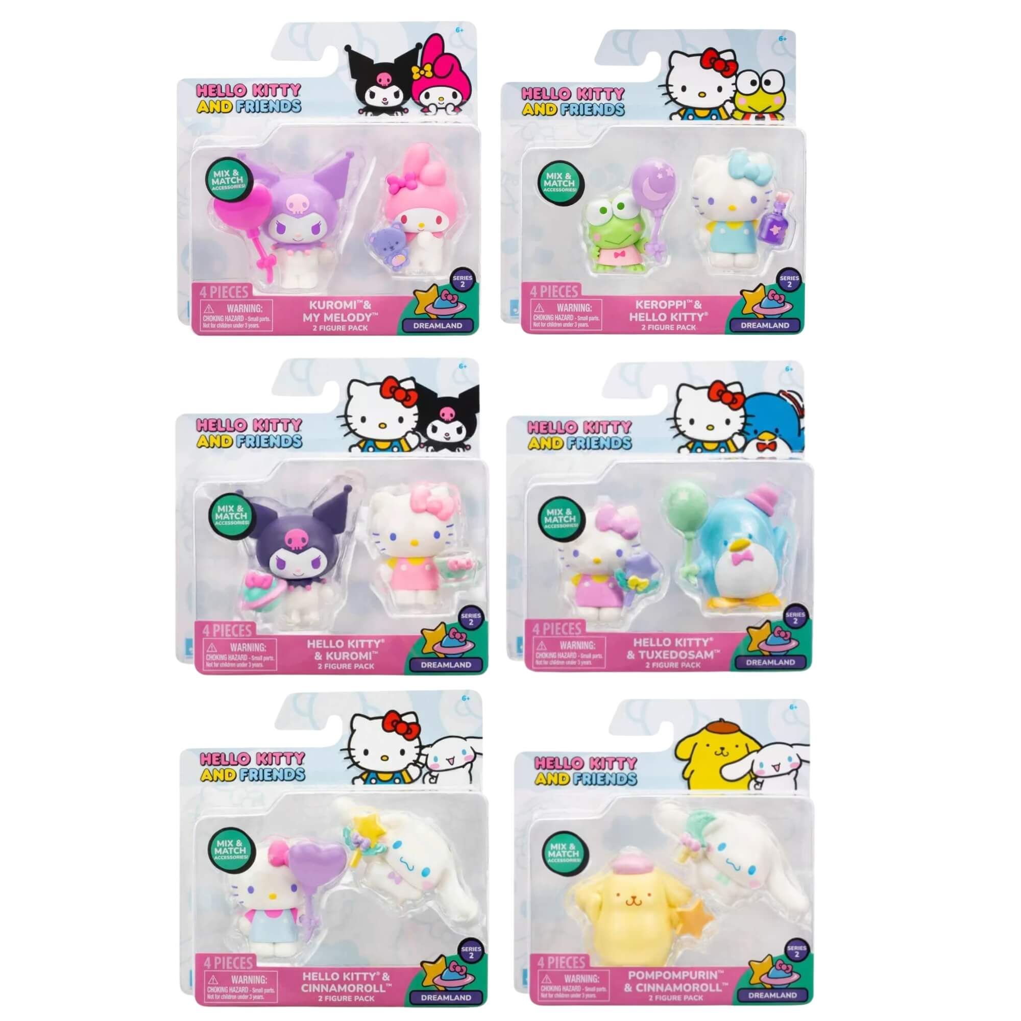 Figuras Hello Kitty e Amigos Pack 2 Bonecos e Acessórios (Sortido) Sunny  - 003870