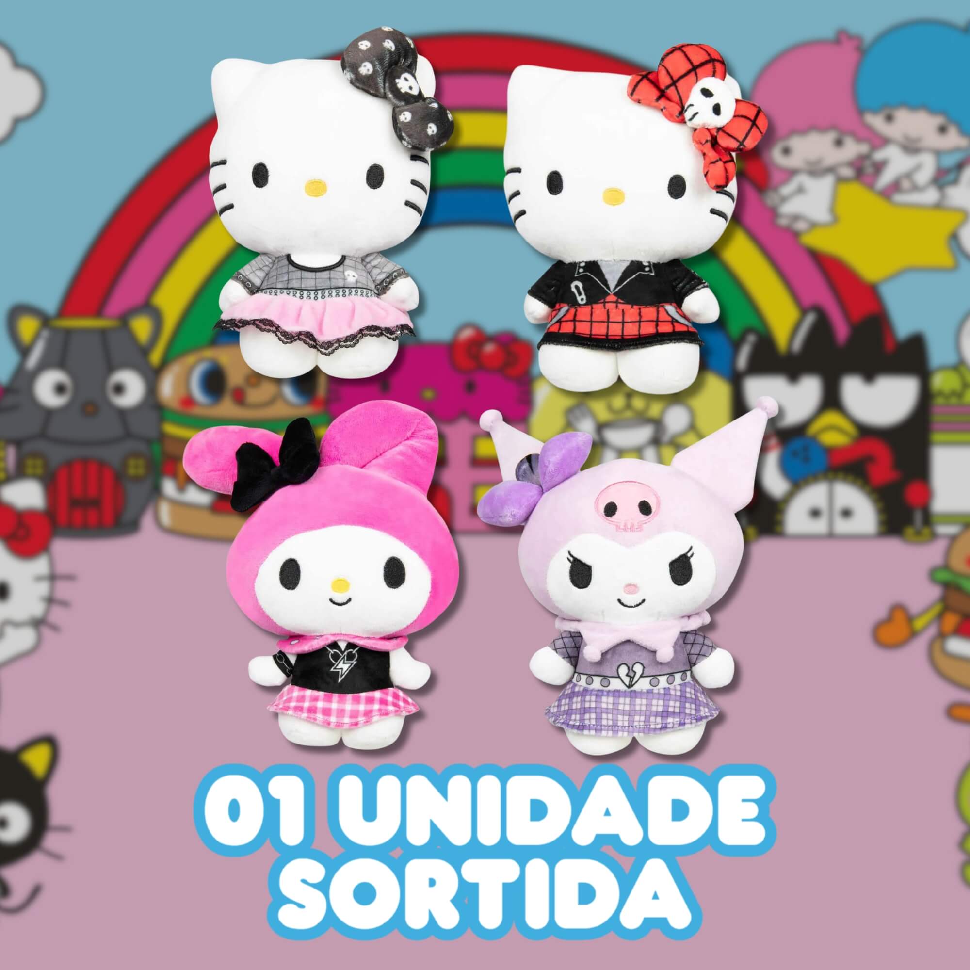 Pelúcia Hello Kitty e Amigos 1 Unidade Sortida 20cm Série 2 Sunny - 3871