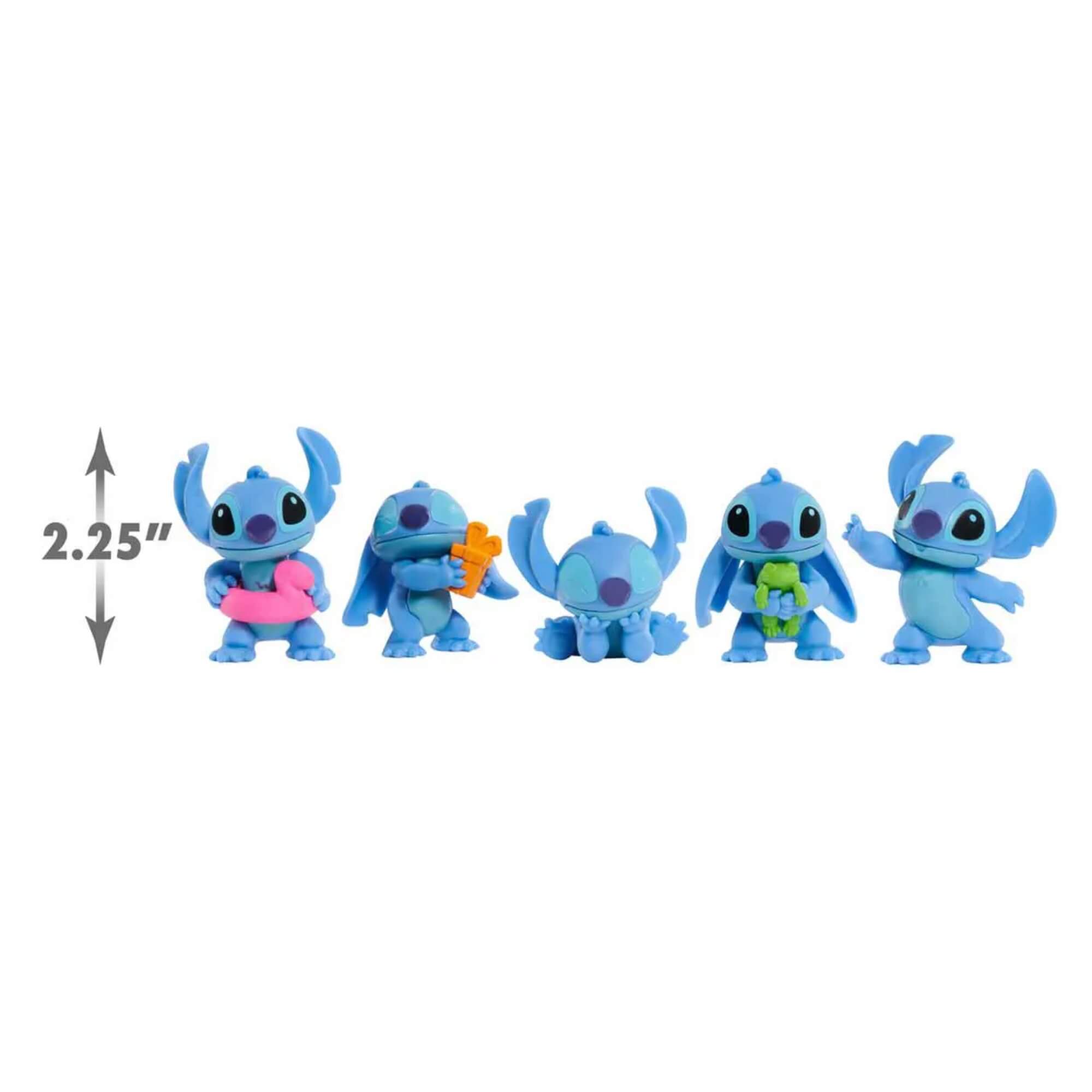 Mini Bonecos de 4cm do Stitch Colecionáveis Disney 5 Peças Sunny - 003989