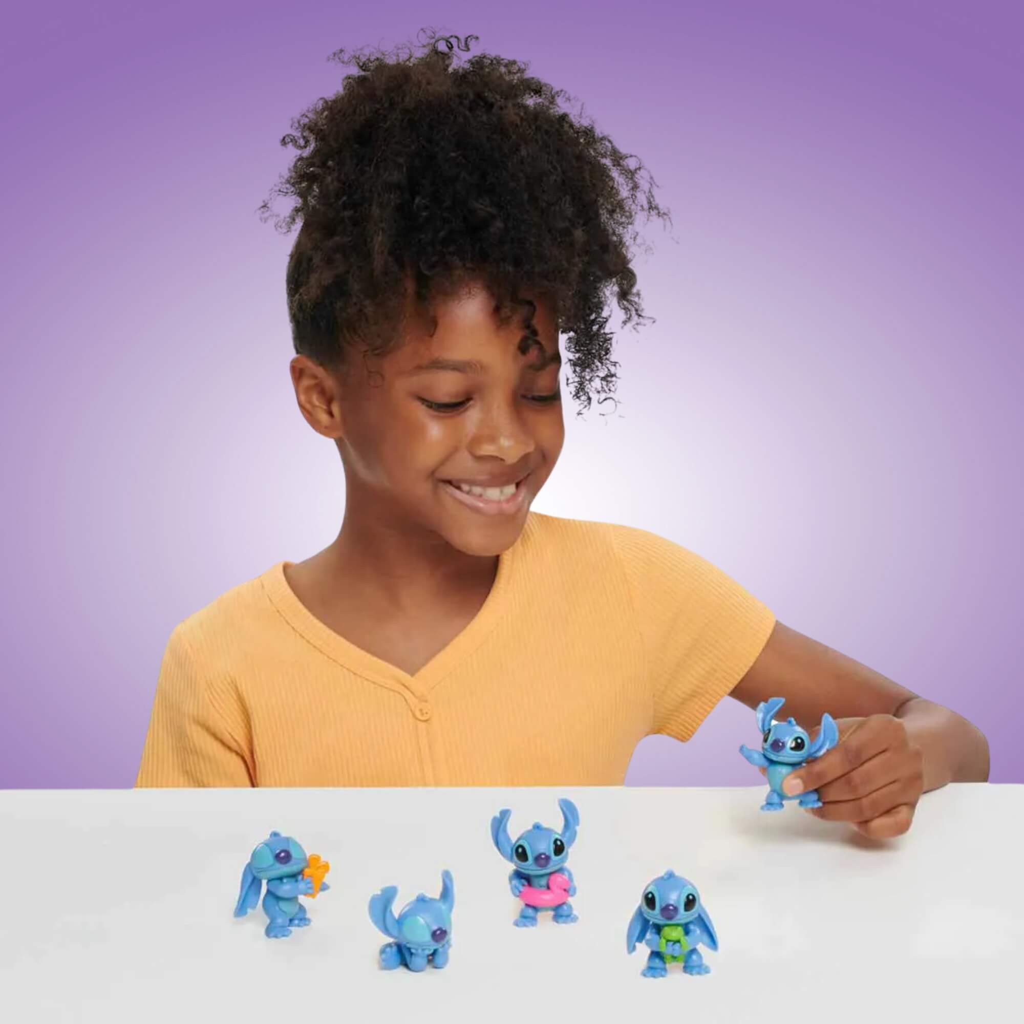Mini Bonecos de 4cm do Stitch Colecionáveis Disney 5 Peças Sunny - 003989