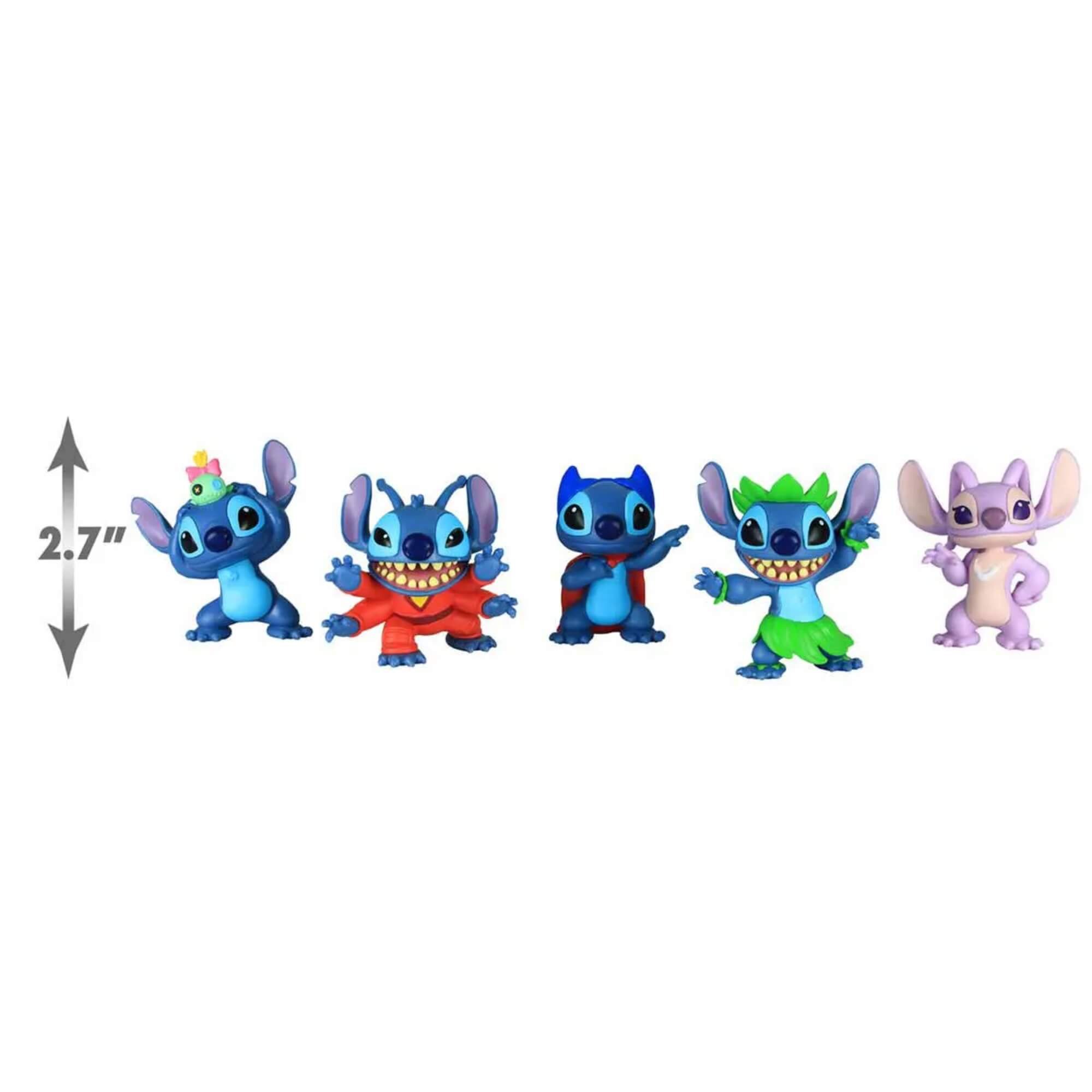 Mini Bonecos de 7cm do Stitch Colecionáveis Disney 5 Peças Sunny - 003991