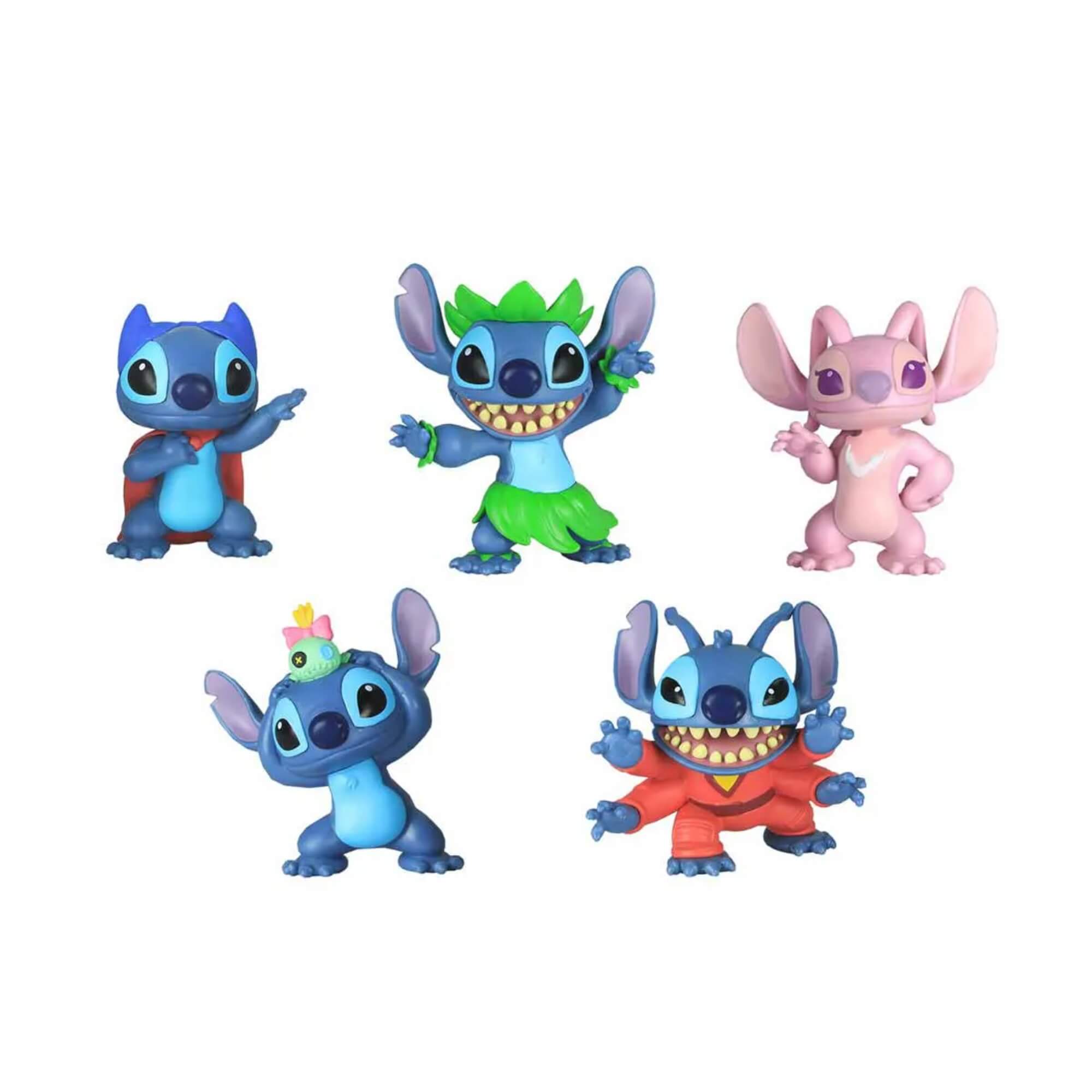 Mini Bonecos de 7cm do Stitch Colecionáveis Disney 5 Peças Sunny - 003991