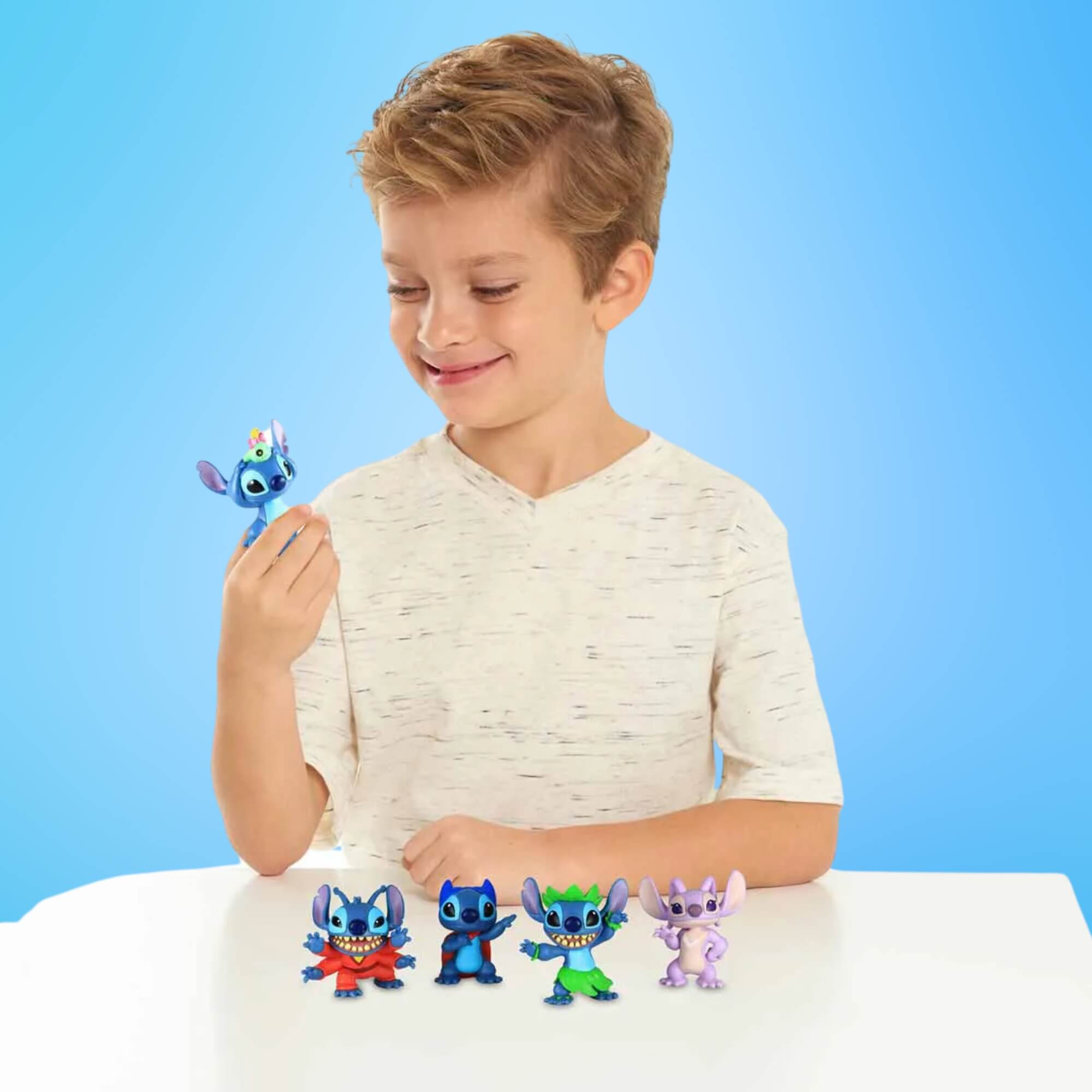 Mini Bonecos de 7cm do Stitch Colecionáveis Disney 5 Peças Sunny - 003991
