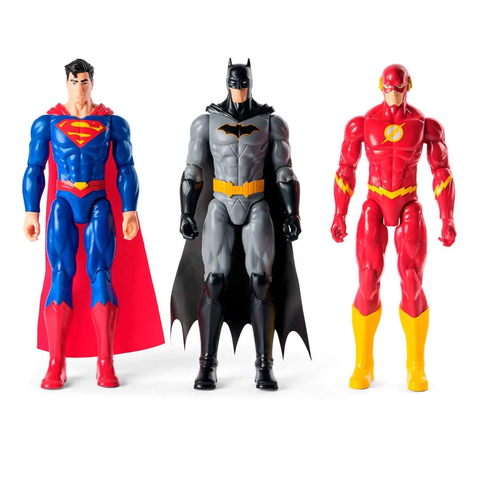 Bonecos Superman, Batman e Flash de 30cm DC Sunny - 004183
