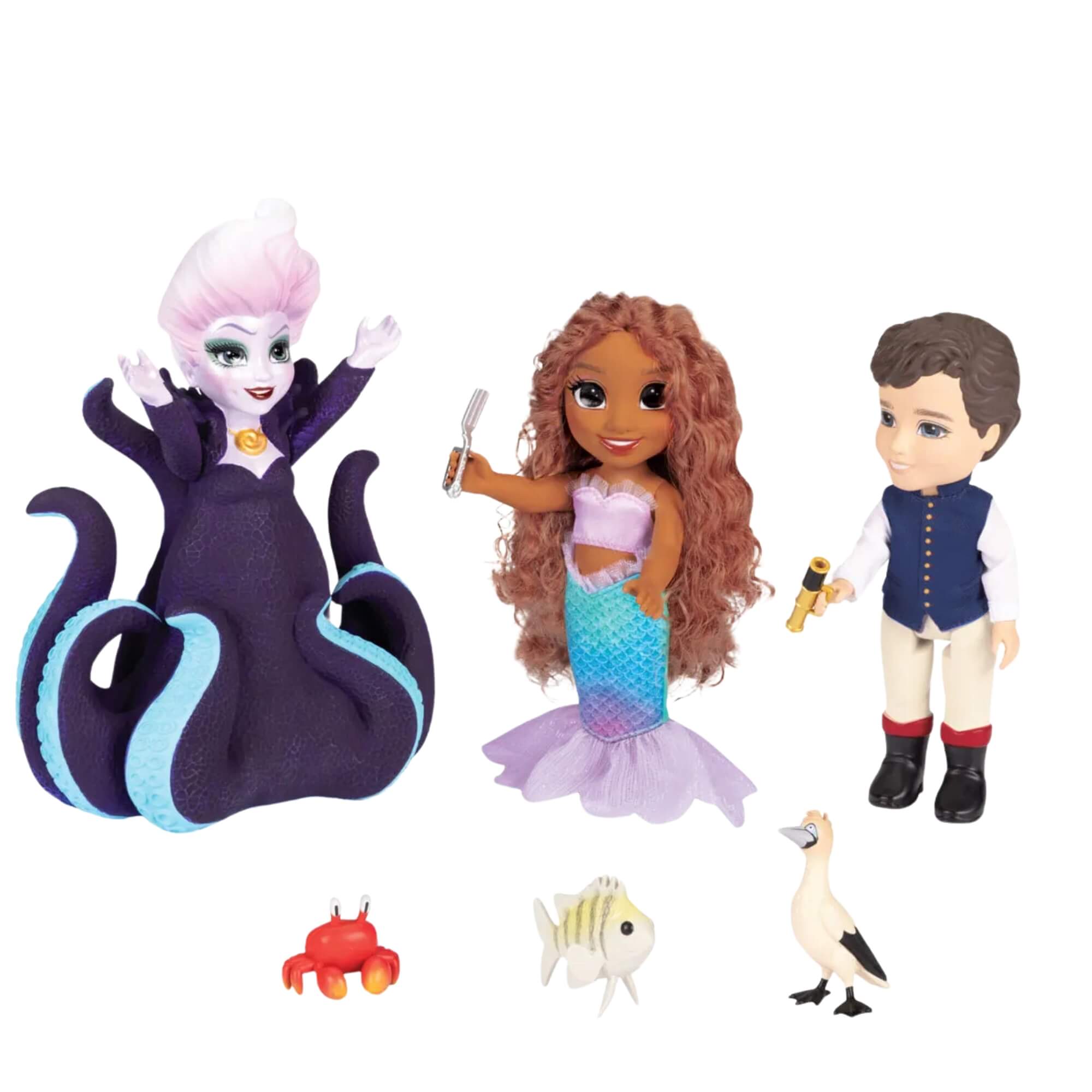 Brinquedo Infantil A Pequena Sereia Set de Bonecas com Ariel, Ursula e Eric Sunny - 003908
