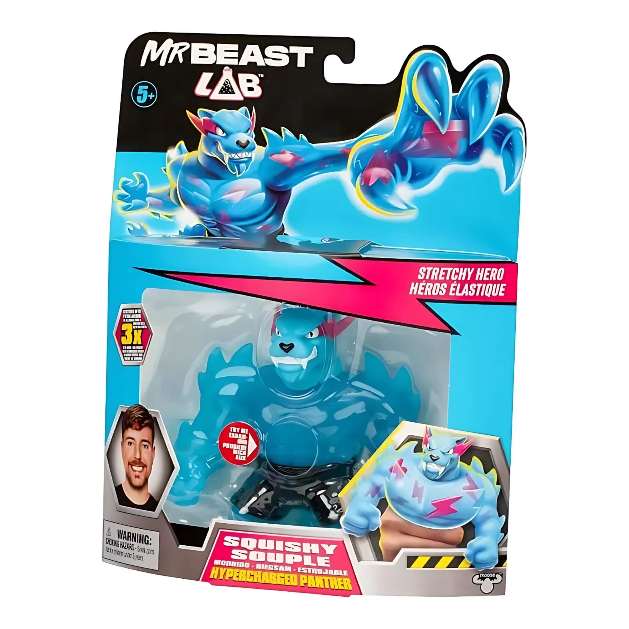 Boneco Colecionável Elástico Goo Jit Zu Mrbeast Lab Pantera Poderosa Candide - 4734