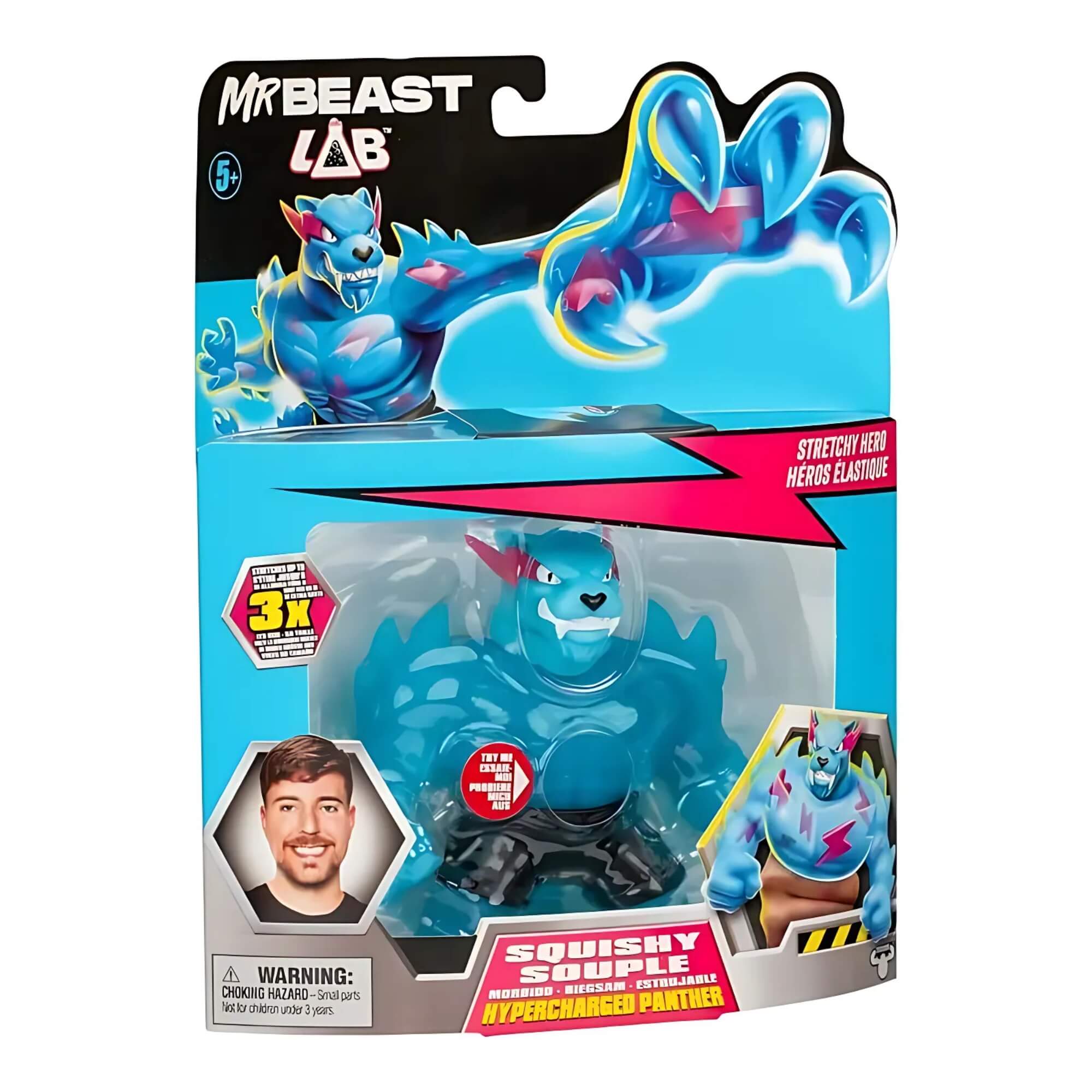 Boneco Colecionável Elástico Goo Jit Zu Mrbeast Lab Pantera Poderosa Candide - 4734
