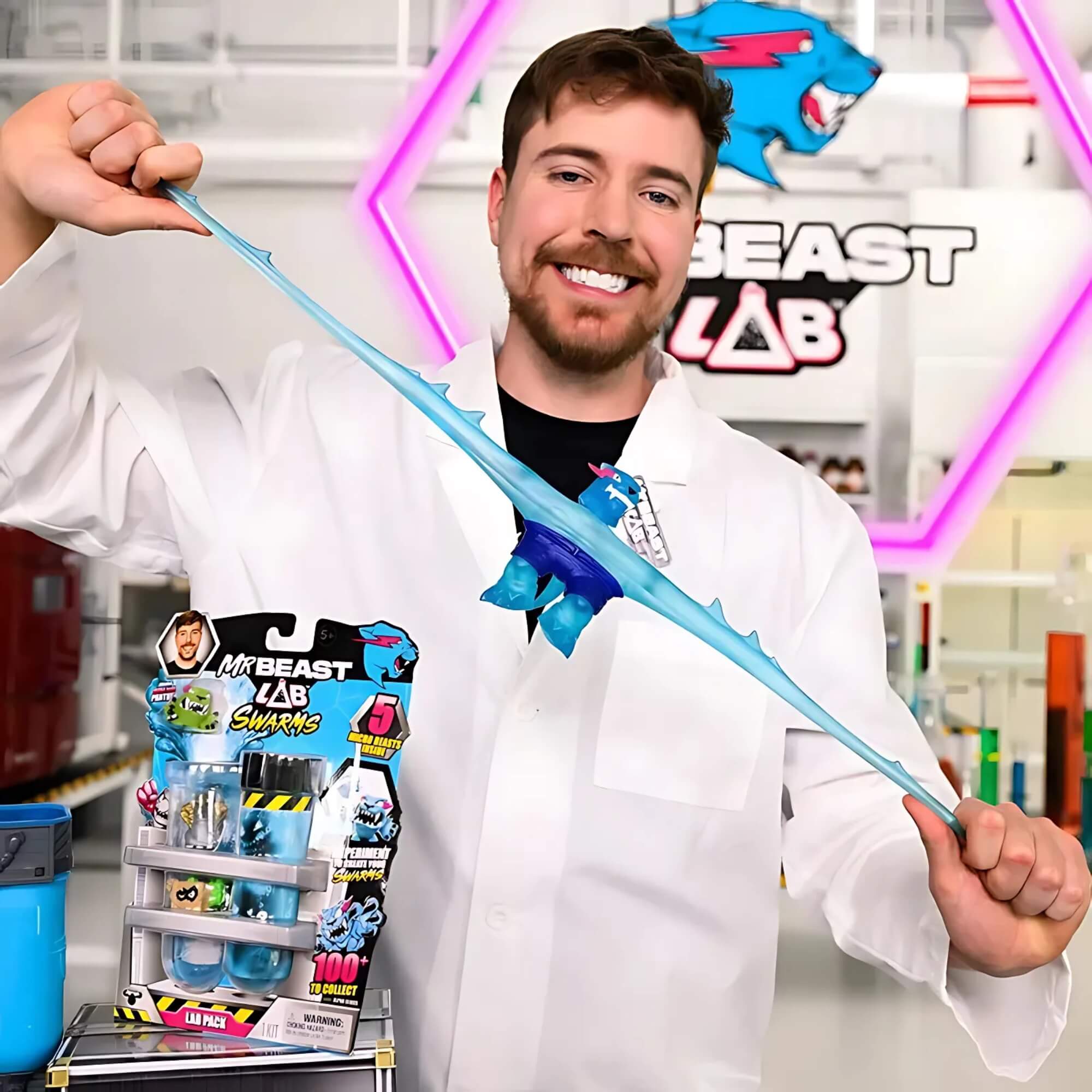 Boneco Colecionável Elástico Goo Jit Zu Mrbeast Lab Pantera Poderosa Candide - 4734