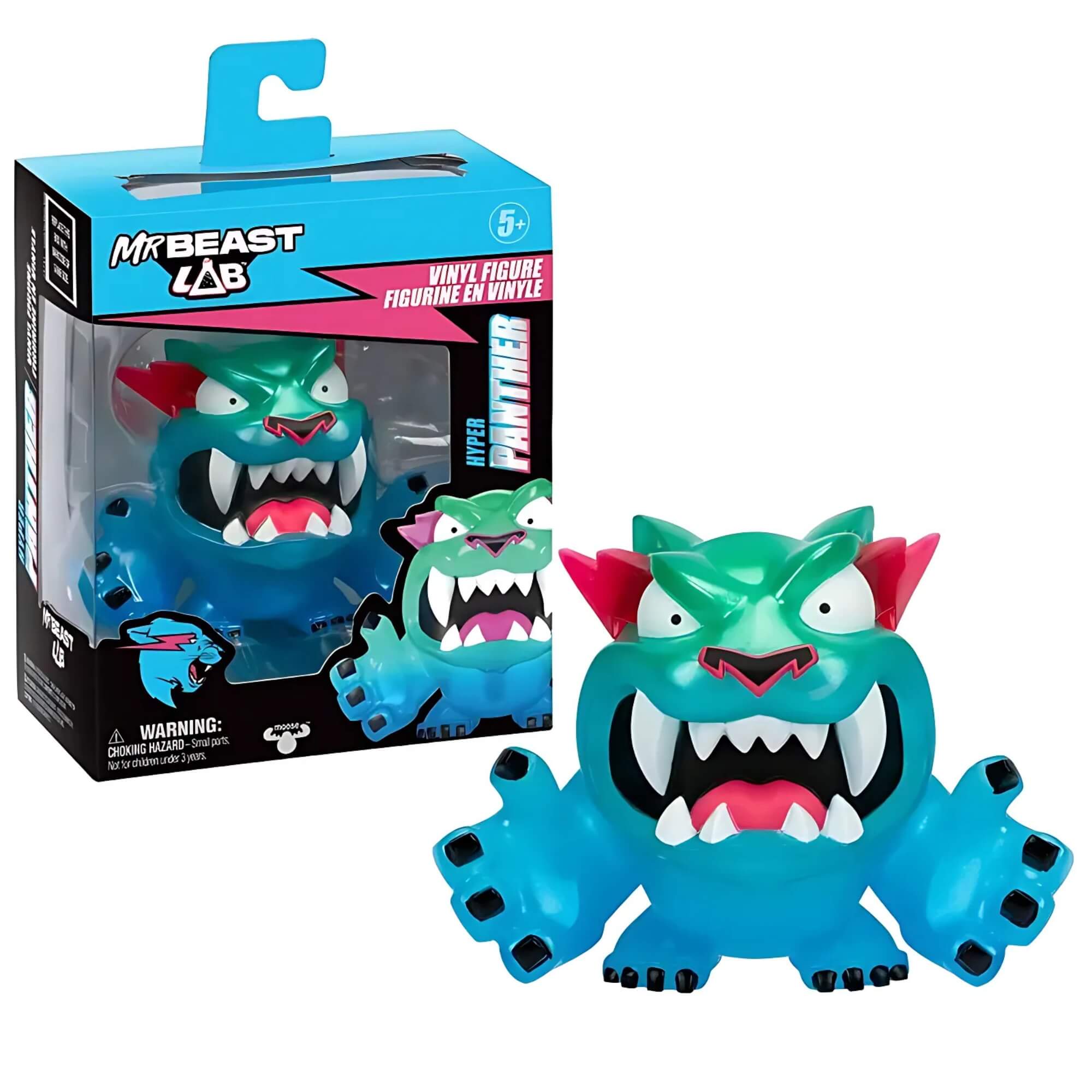 Boneco de Vinil Colecionável 9cm 1 Unidade Modelo Sortido Mrbeast Lab Pantera Hyper Candide - 4733