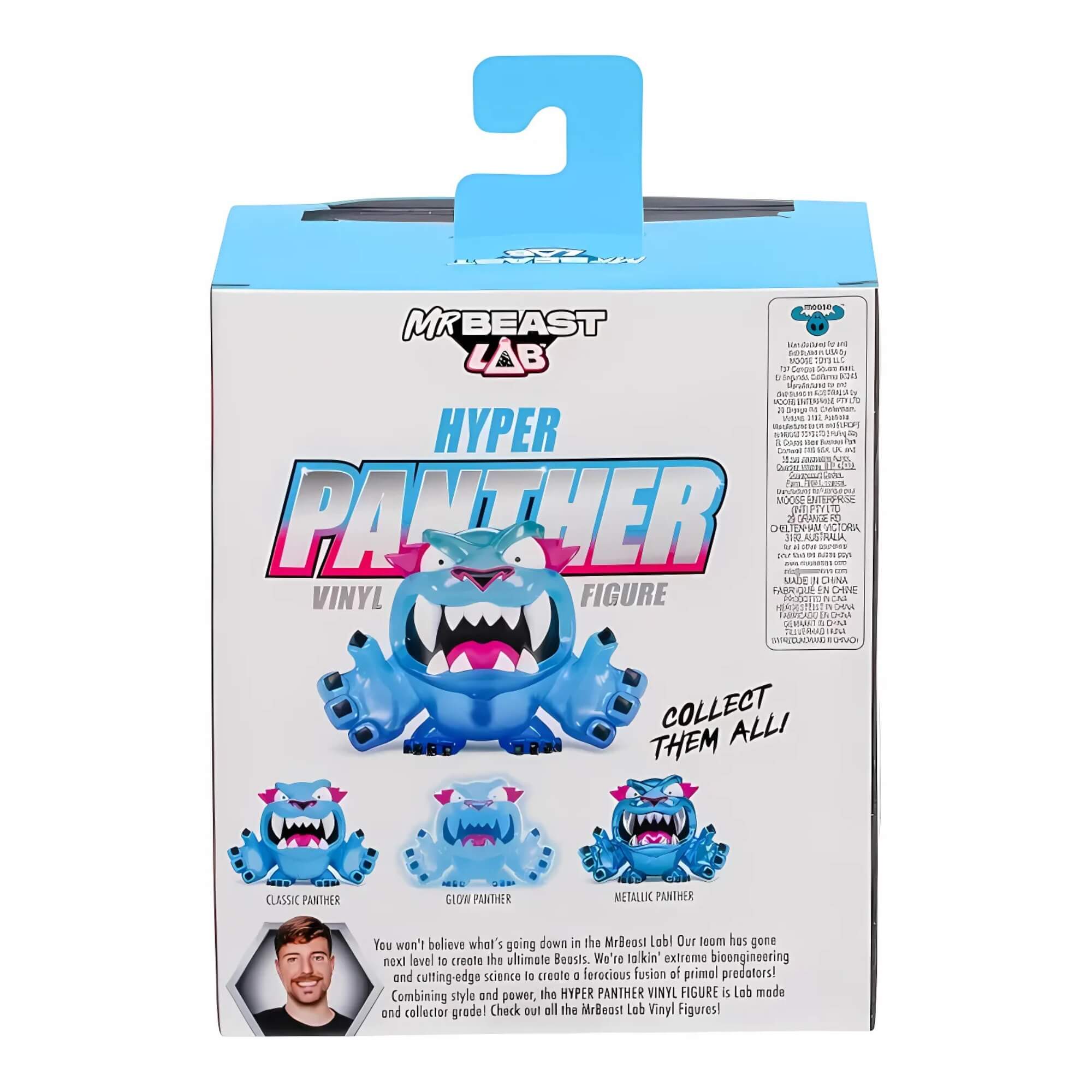 Boneco de Vinil Colecionável 9cm 1 Unidade Modelo Sortido Mrbeast Lab Pantera Hyper Candide - 4733