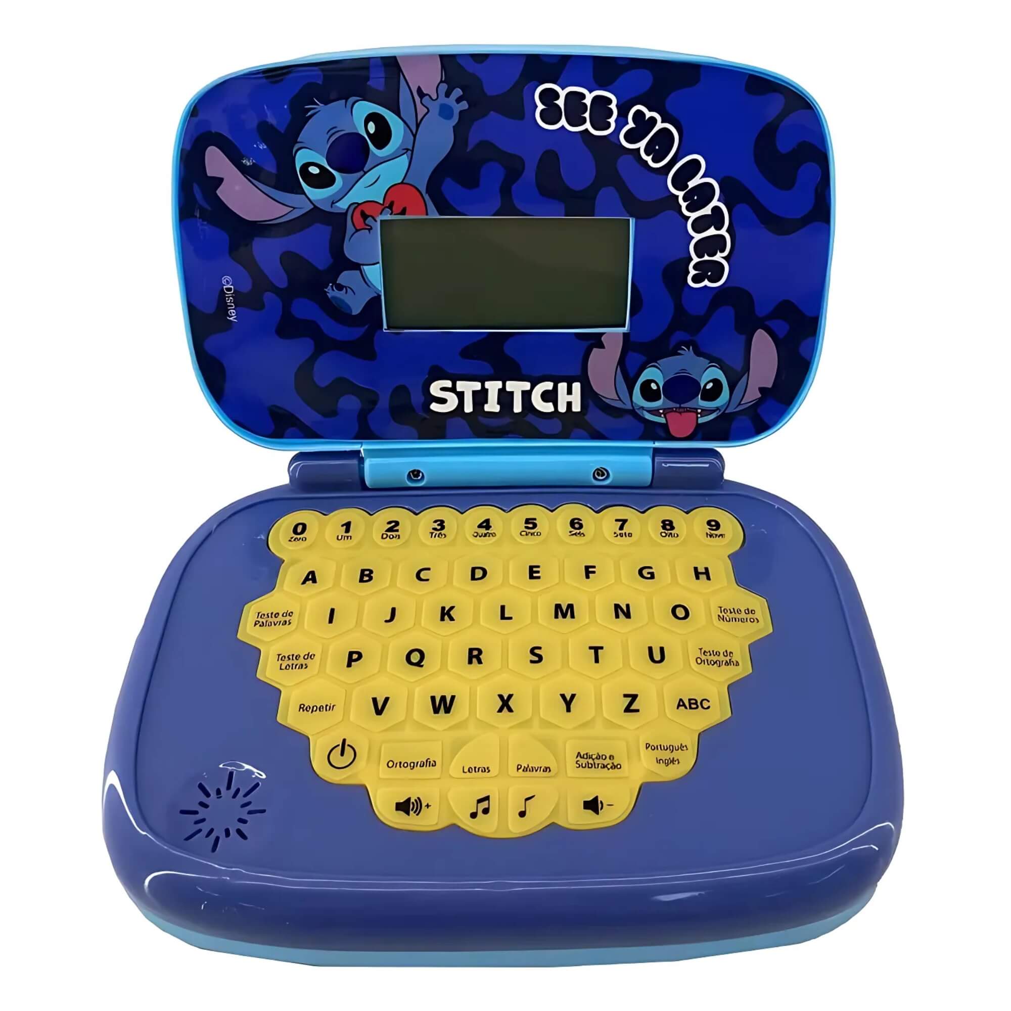 Laptop Infantil Educativo com Tela Incorporada Disney Stitch Bilíngue Candide - 3212
