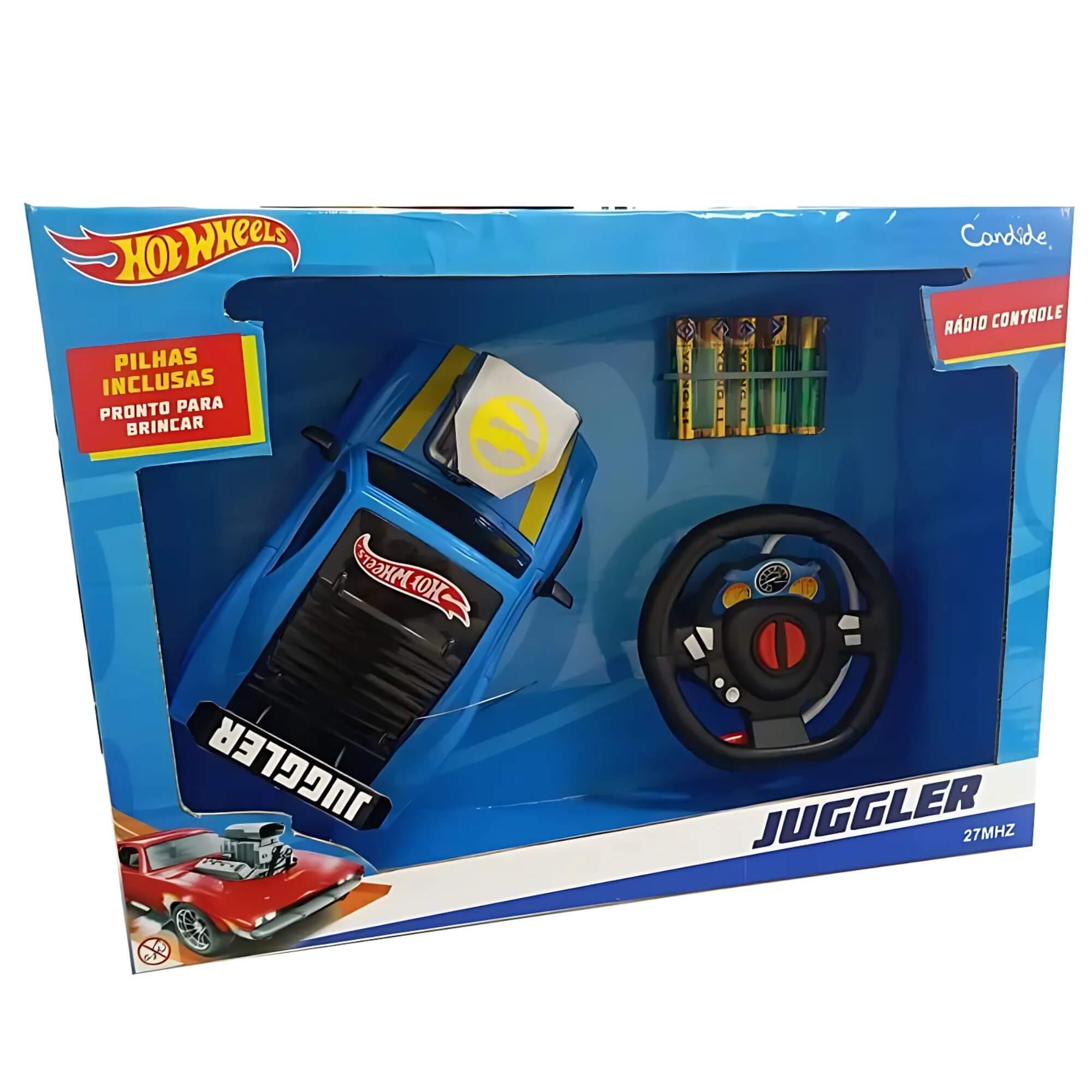 Carrinho de Controle Remoto Infantil Hot Wheels Juggler com Pilhas Inclusas Candide - 45003