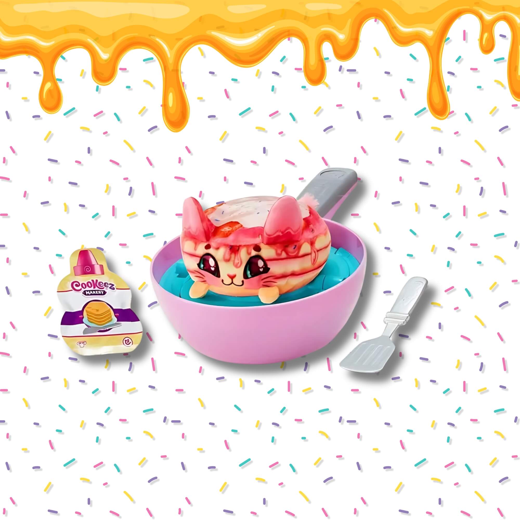 Pelúcia Panqueca Frigideira Cookeez Makery Pancake Treatz 1 Unidade Surpresa Candide - 4351