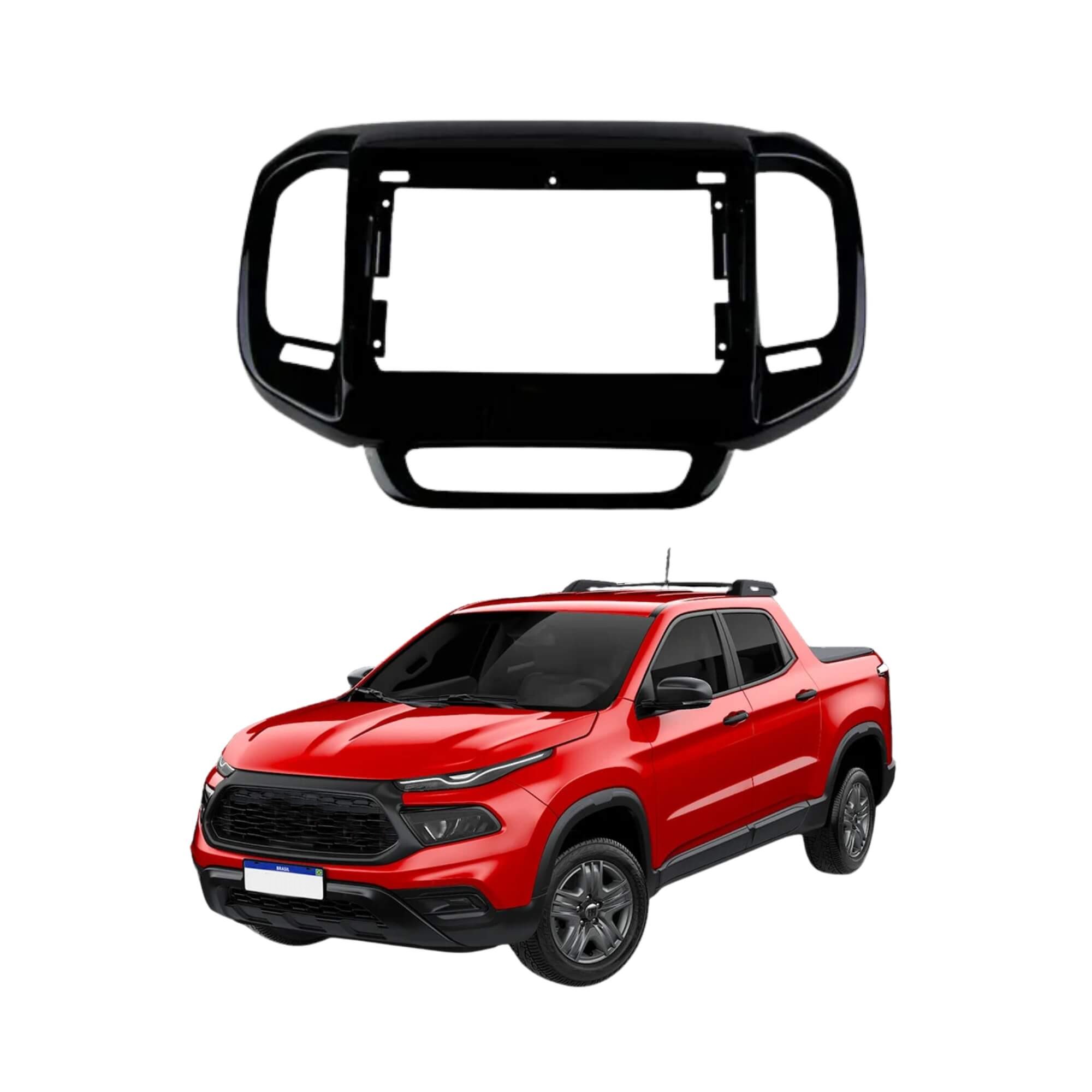 Moldura 2din 9" Pol Multimídia Toro Universal S/ Cambus C/ Conectores JR8 - JT30MOLTORO9