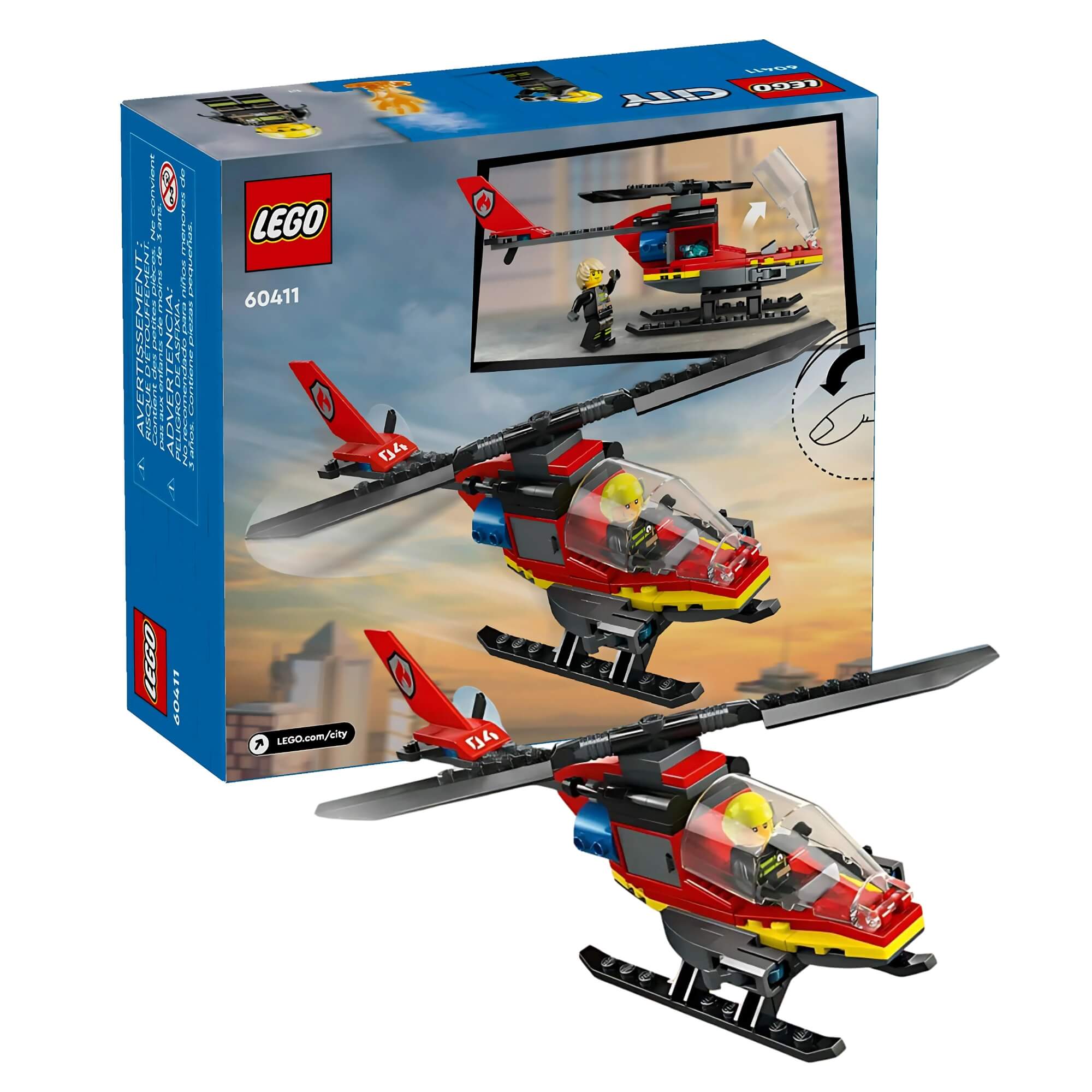 LEGO City Helicóptero dos Bombeiros 85 Peças - 4111160411