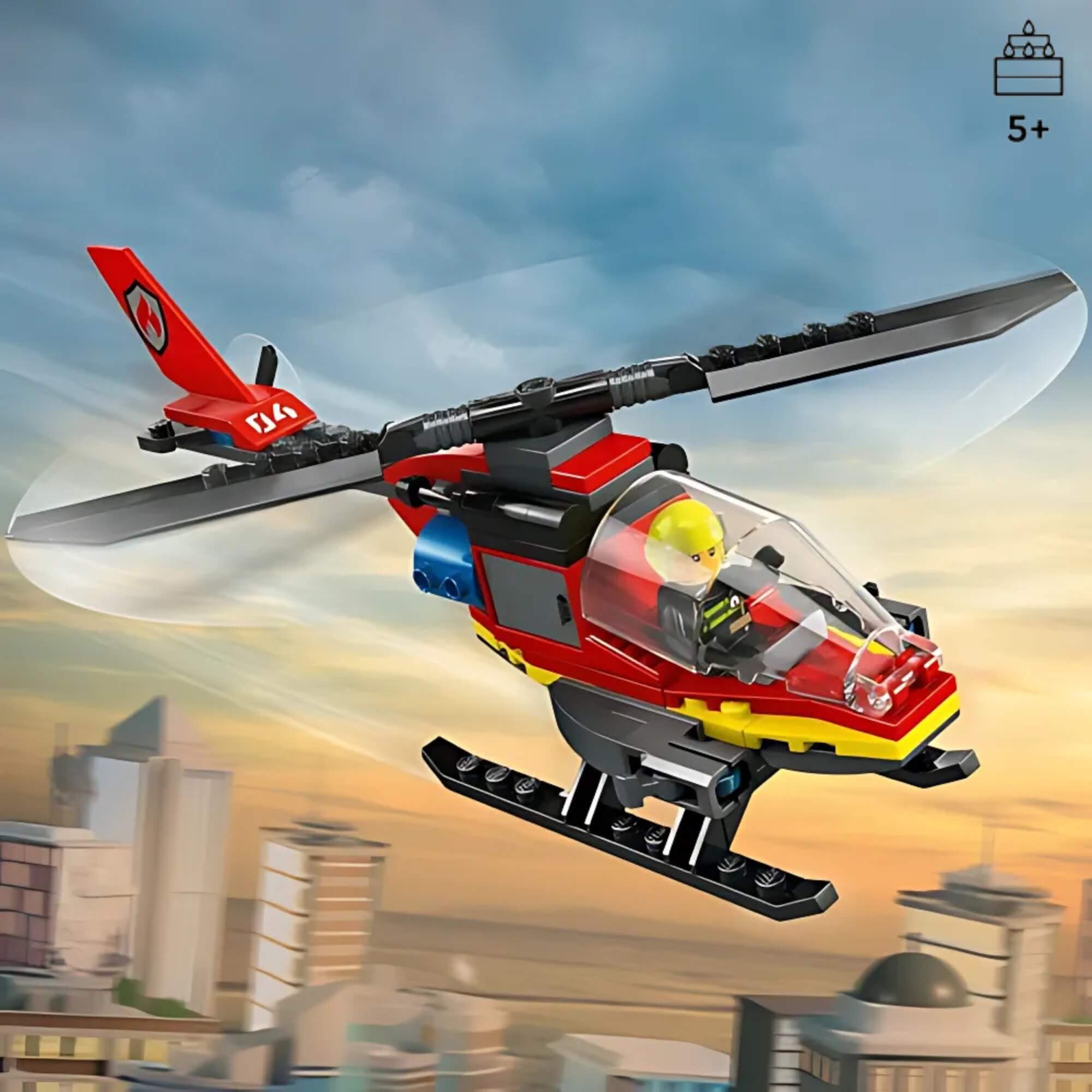 LEGO City Helicóptero dos Bombeiros 85 Peças - 4111160411