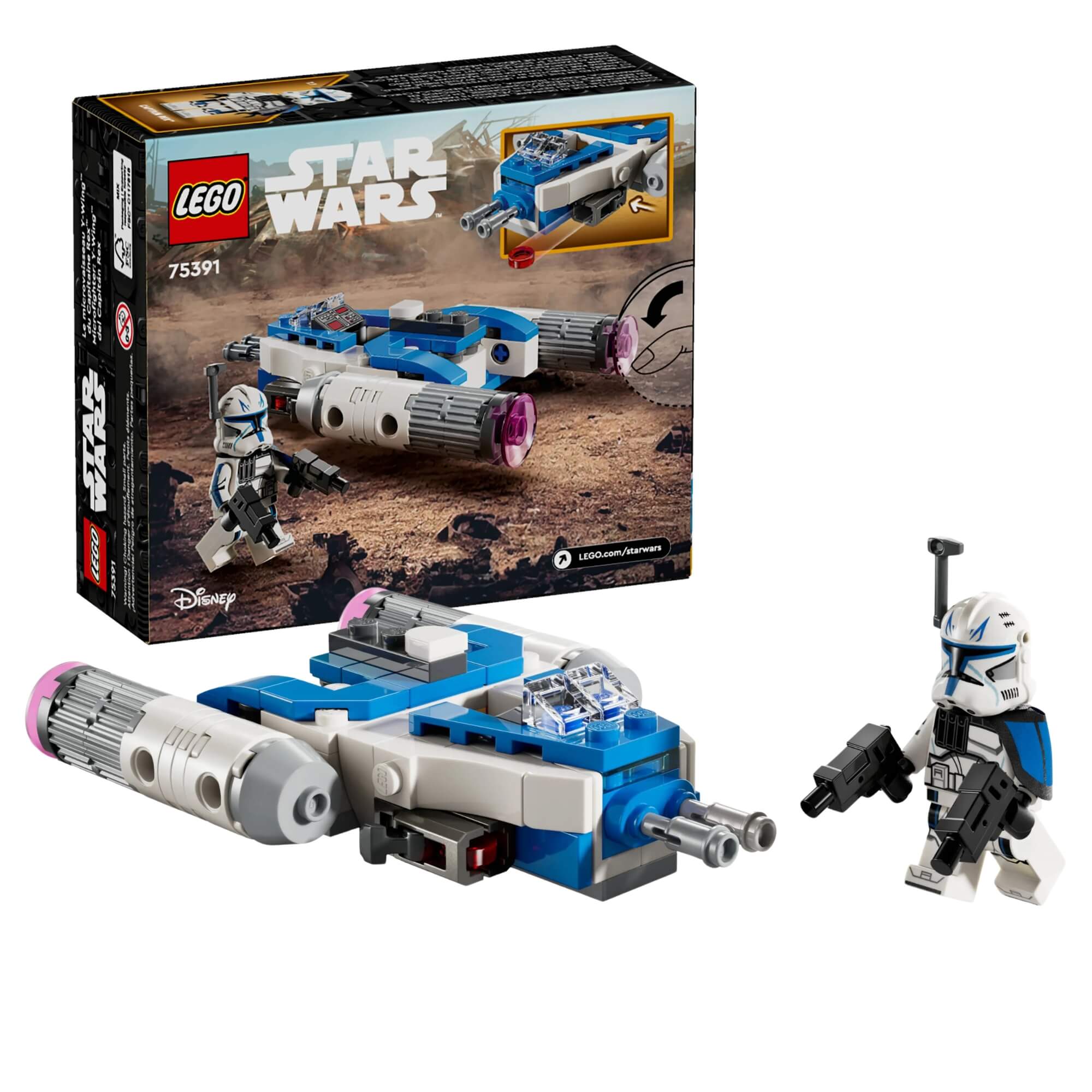 LEGO Star Wars Microfighter Capitão Rex Y-Wing Disney 99 Peças - 4111175391