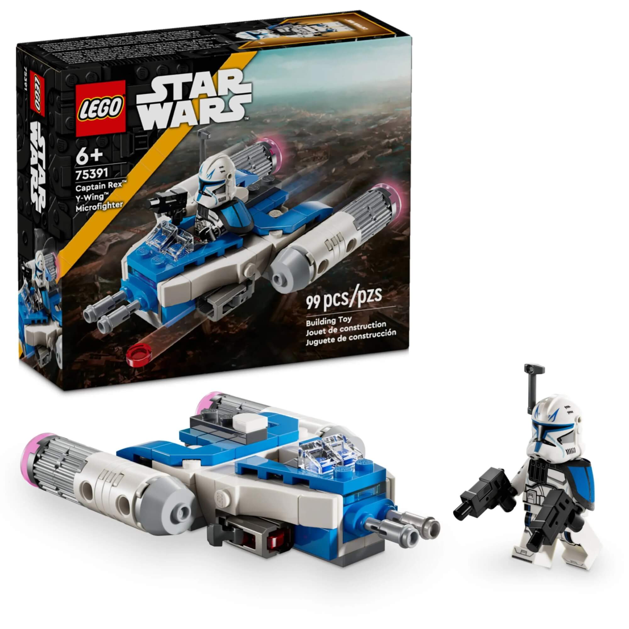 LEGO Star Wars Microfighter Capitão Rex Y-Wing Disney 99 Peças - 4111175391
