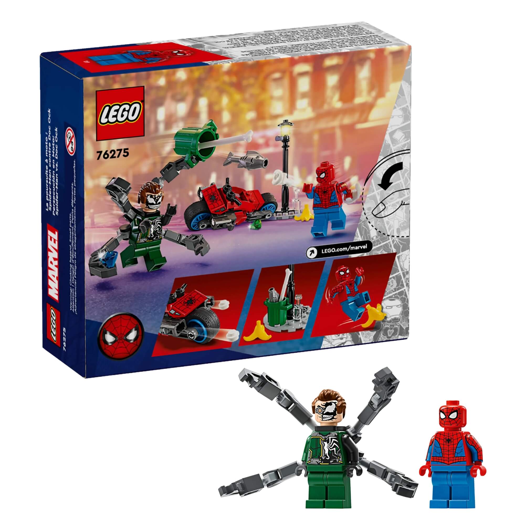 LEGO Marvel Homem-Aranha vs. Doutor Octopus Perseguição de Motocicleta - 4111176275