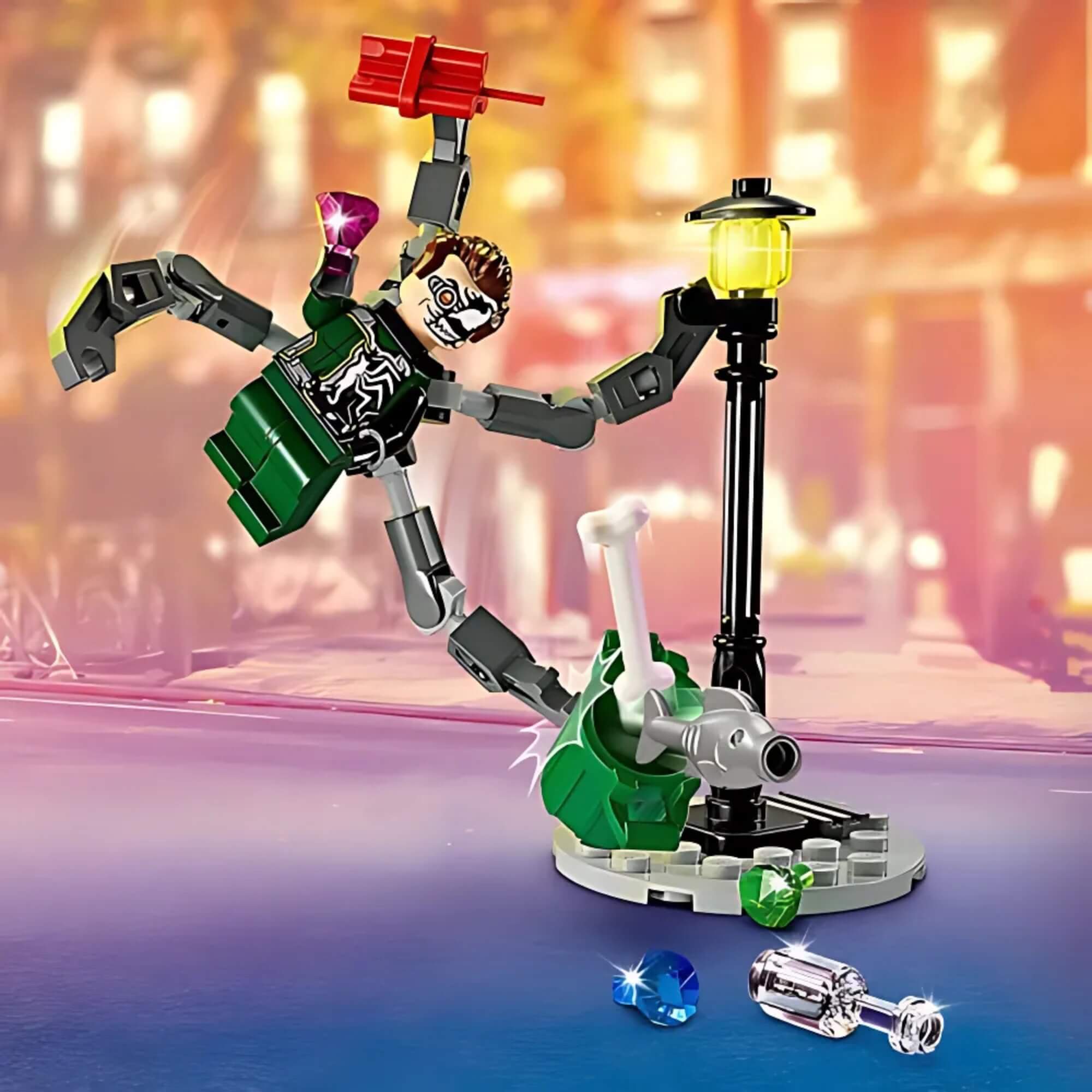 LEGO Marvel Homem-Aranha vs. Doutor Octopus Perseguição de Motocicleta - 4111176275