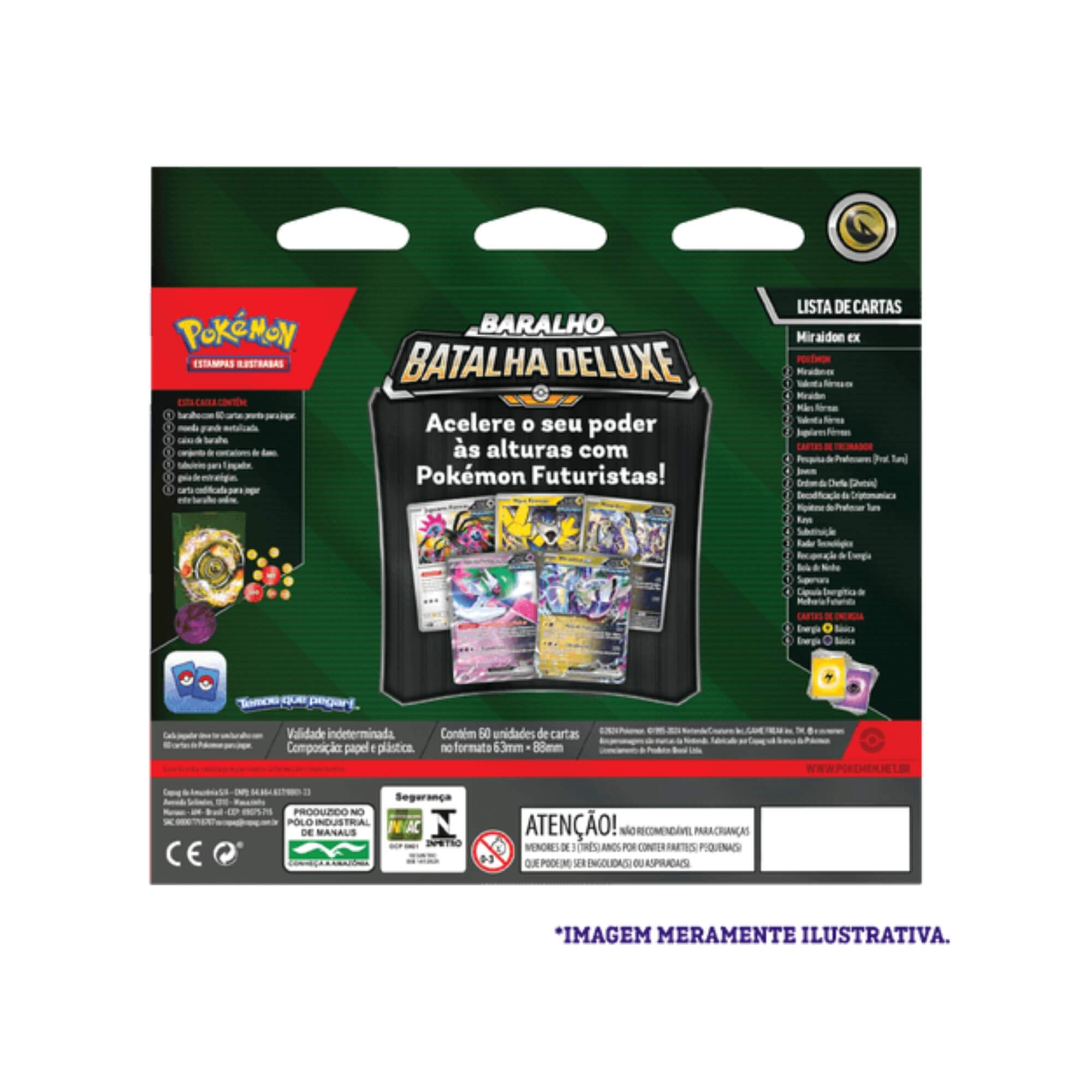 Pokemon 2x Decks de Batalha Deluxe TCG Miraidon e Koraidon Copag - 34684