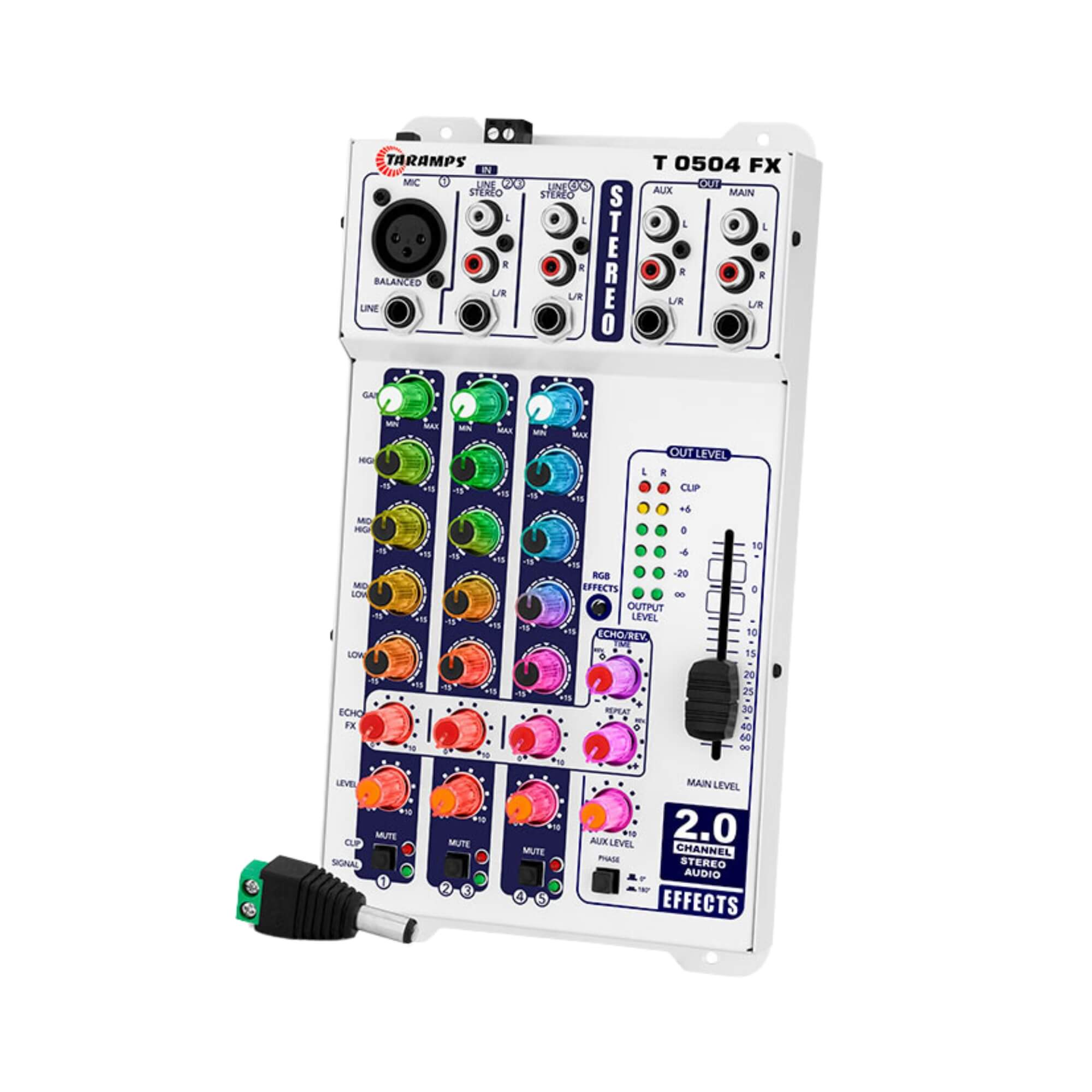Mesa de Som Stereo T 0504 FX Multicolor 5 Canais Taramps - 902104