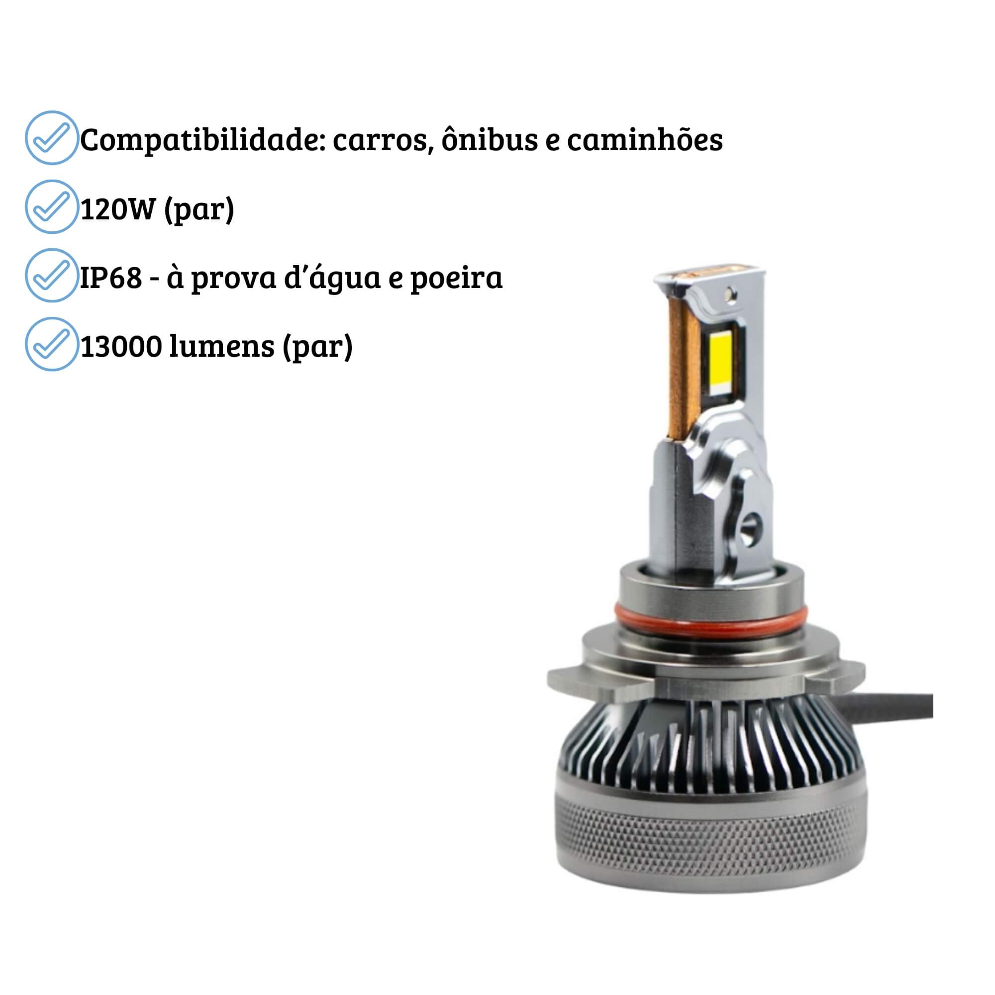 Par de Lâmpada LED Automotiva Ultra Extreme White HIR2 Uppertech - 5236