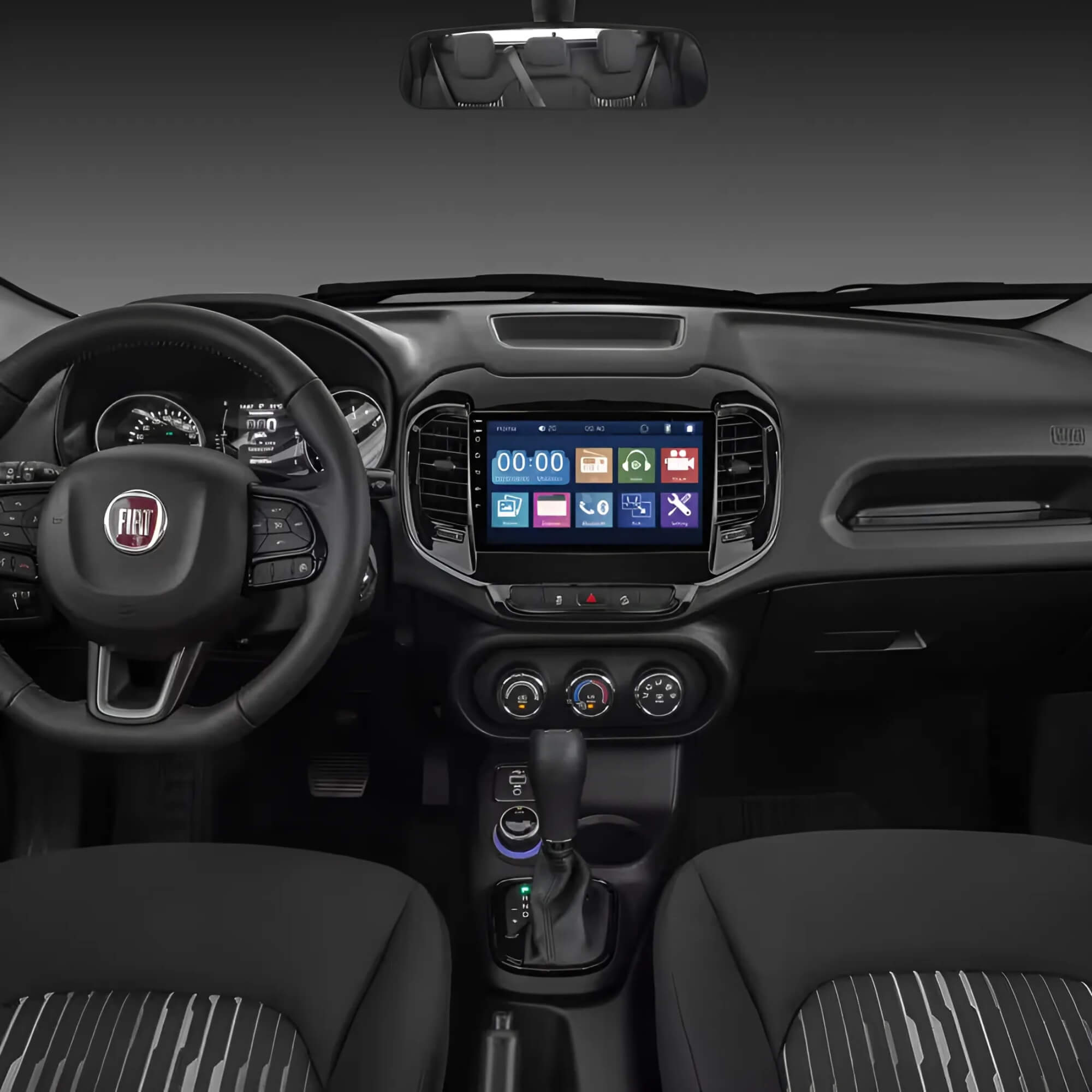 Moldura p/ Multimídia 9" Fiat Toro 2024 Black Piano Uppertech - 5817