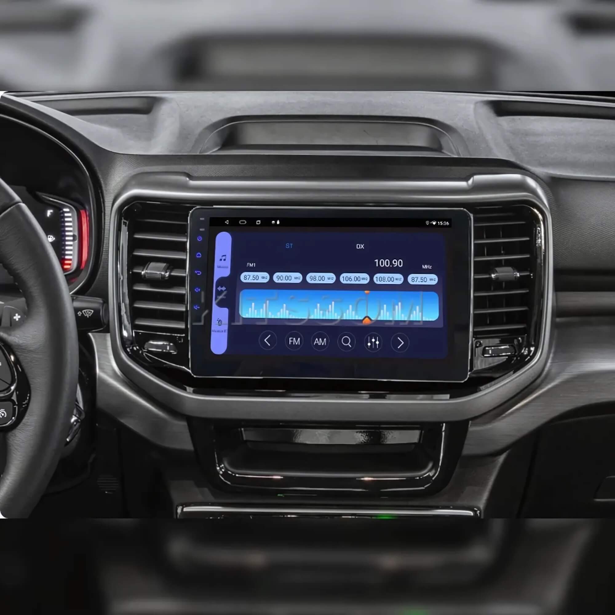 Moldura p/ Multimídia 9" Fiat Toro 2024 Black Piano Uppertech - 5817