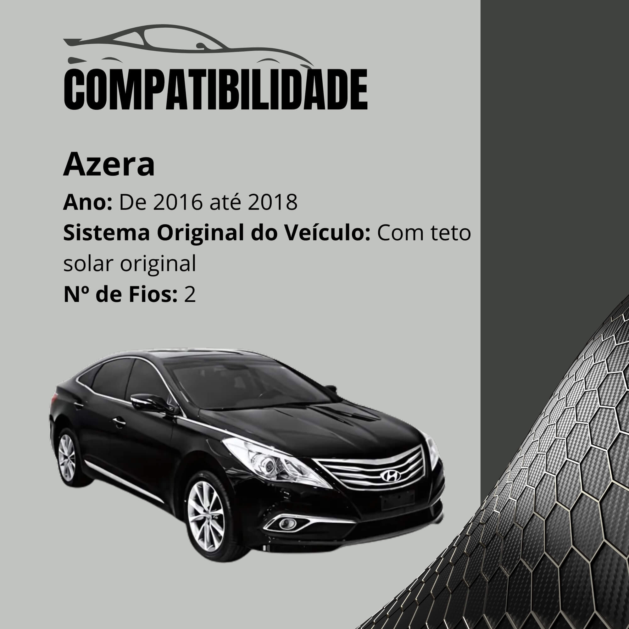Módulo de Automação de Teto Solar compatível com Azera de 2016 até 2018 Tury - SKY1.0D
