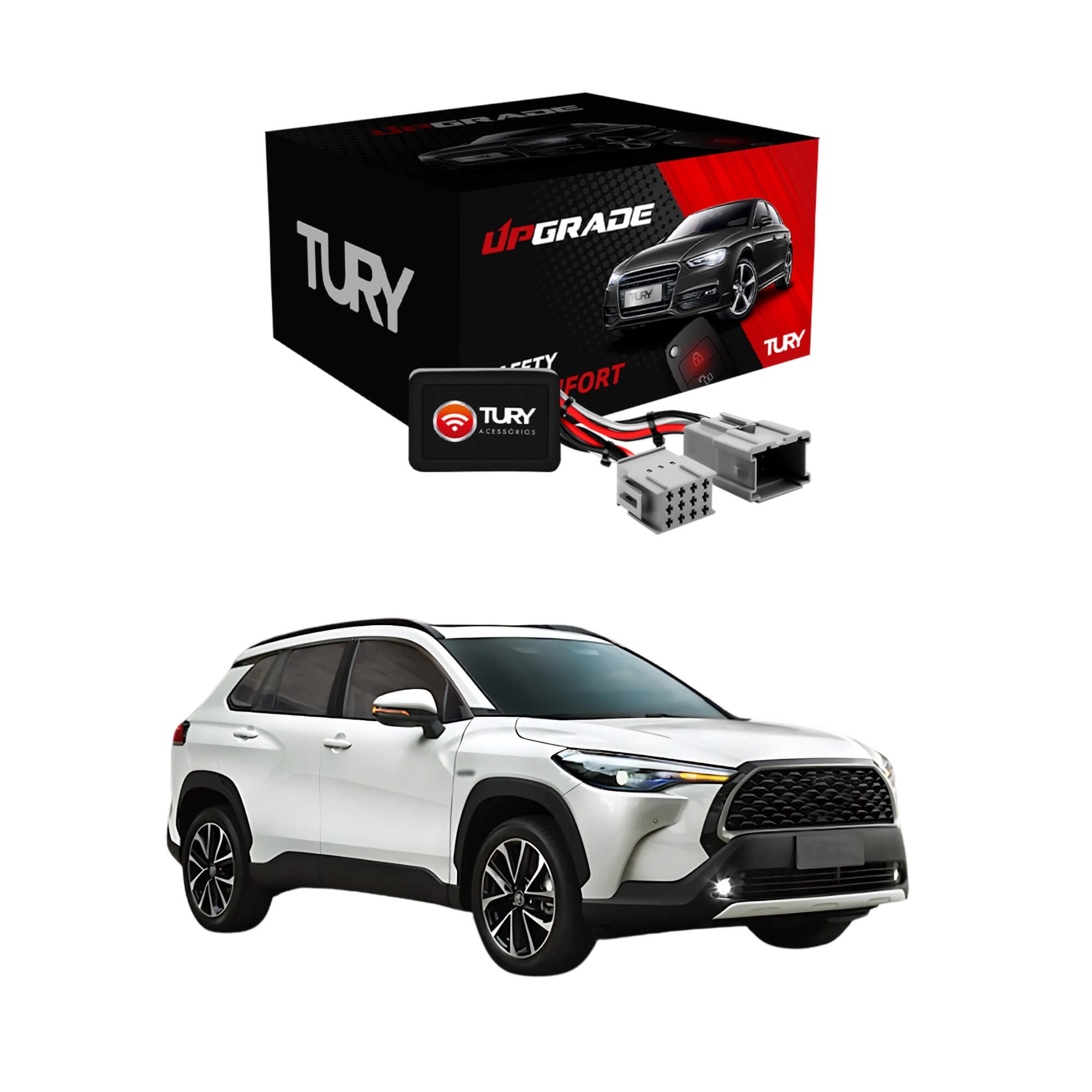 Módulo Automação de Vidro Elétrico compatível com Corolla Cross A partir de 2024 Tury PRO1.21GF