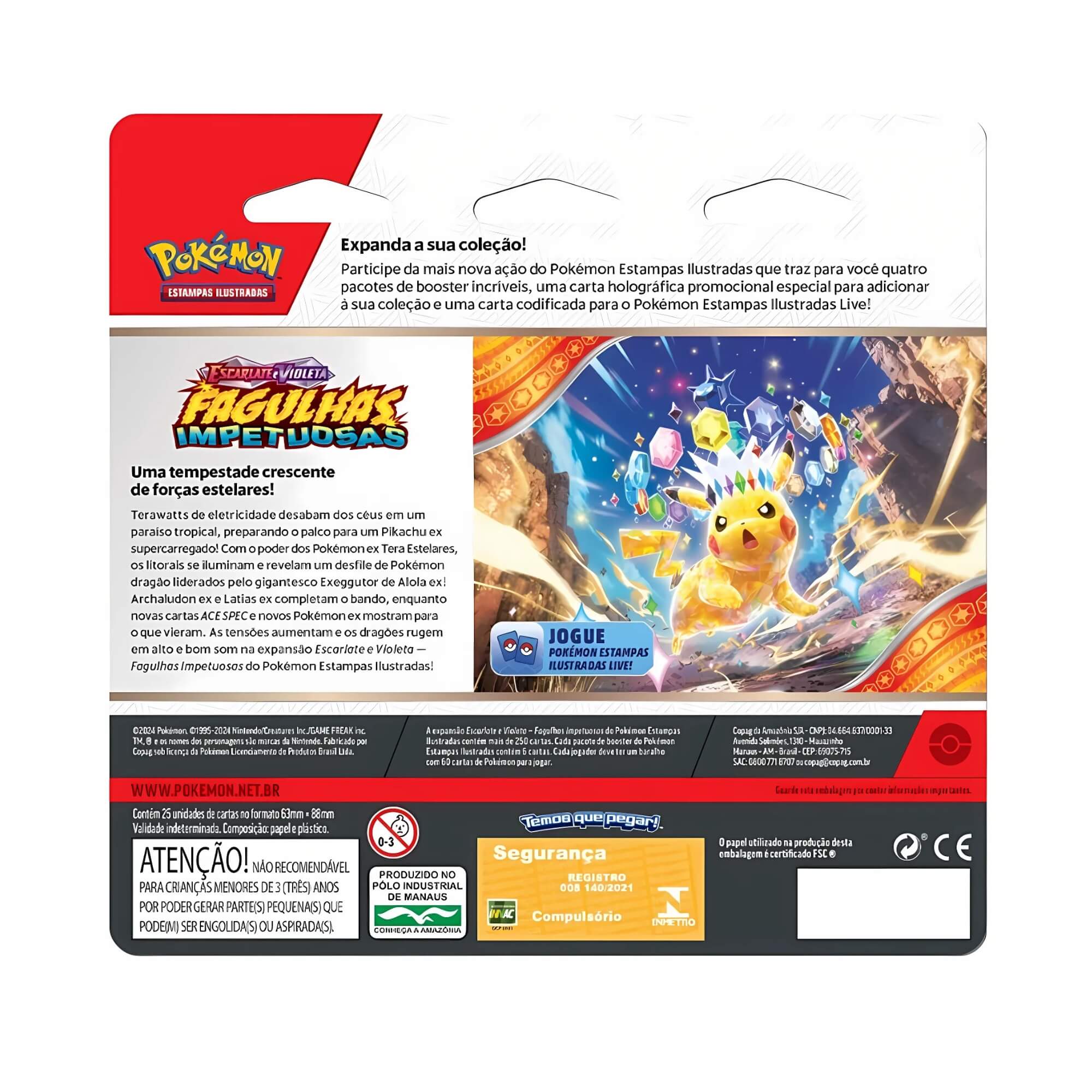 Pokemon 2x Blister Quadruplo TCG EV8 Fagulhas Impetuosas Zapdos e Quagsire Copag - 35028