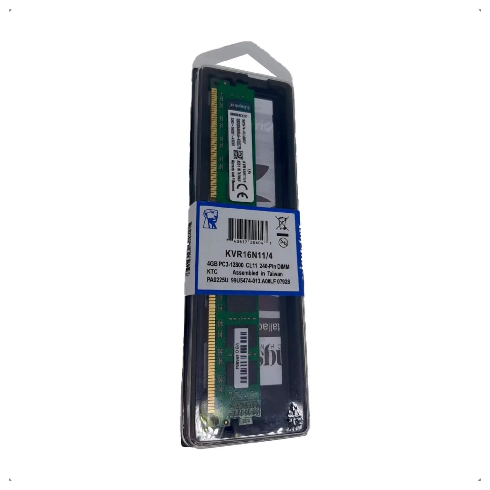 Memória 4GB DDR3 1600MHZ KVR16N11/4 Kingston - 2015.27
