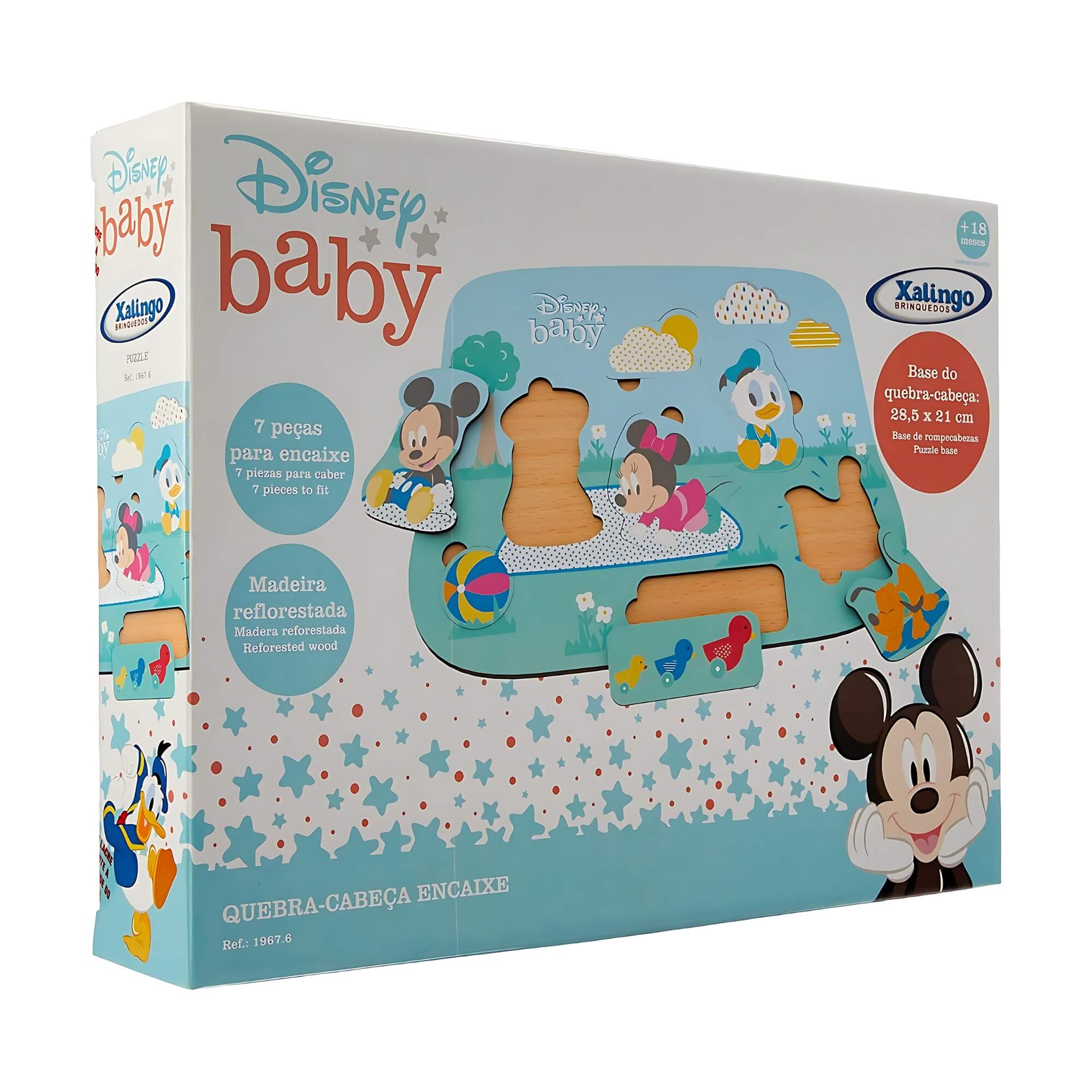 Jogo Quebra-Cabeça Encaixe Disney Baby 7 Peças Xalingo - 19676
