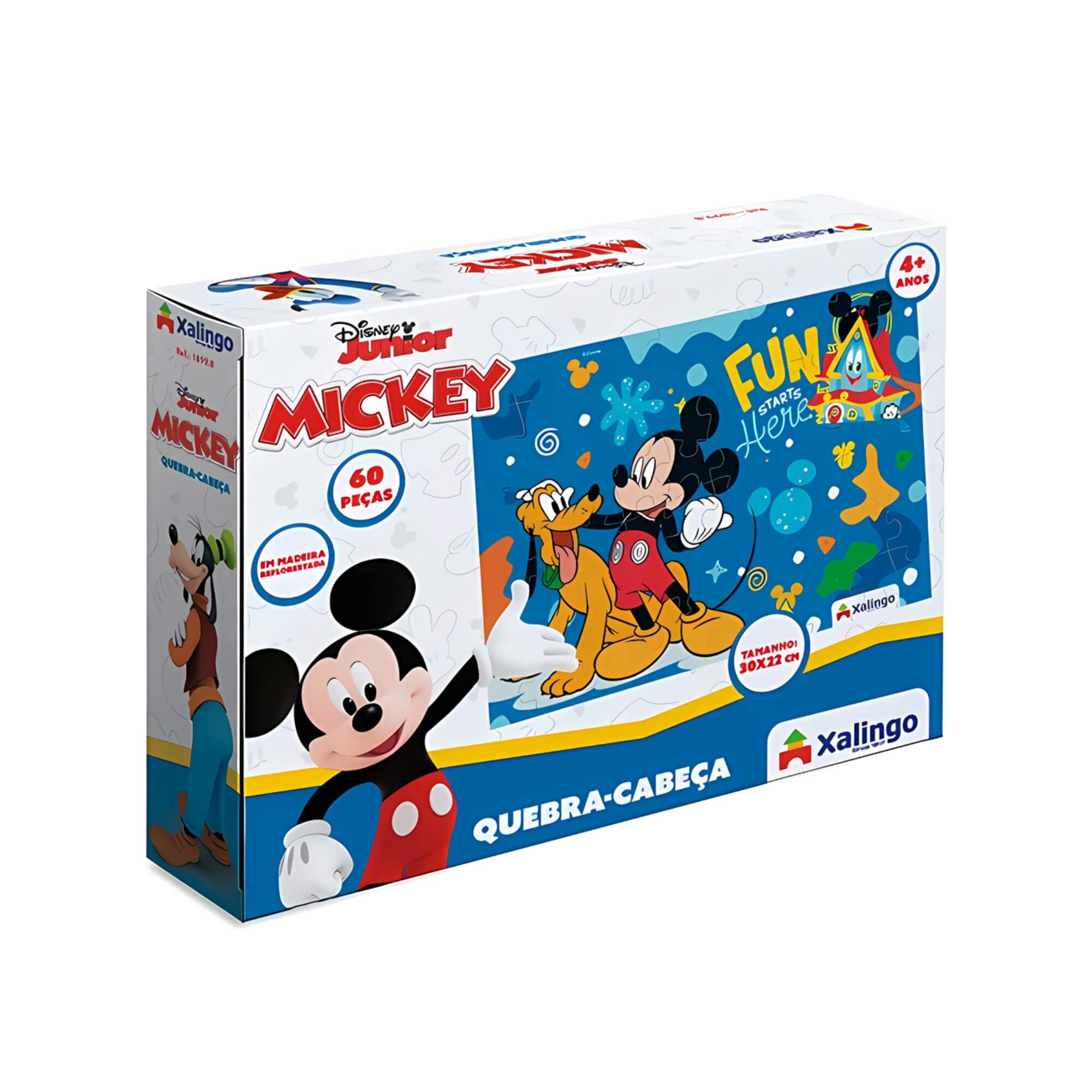 Quebra-Cabeça Mickey Club House Disney 60 peças Xalingo - 18998