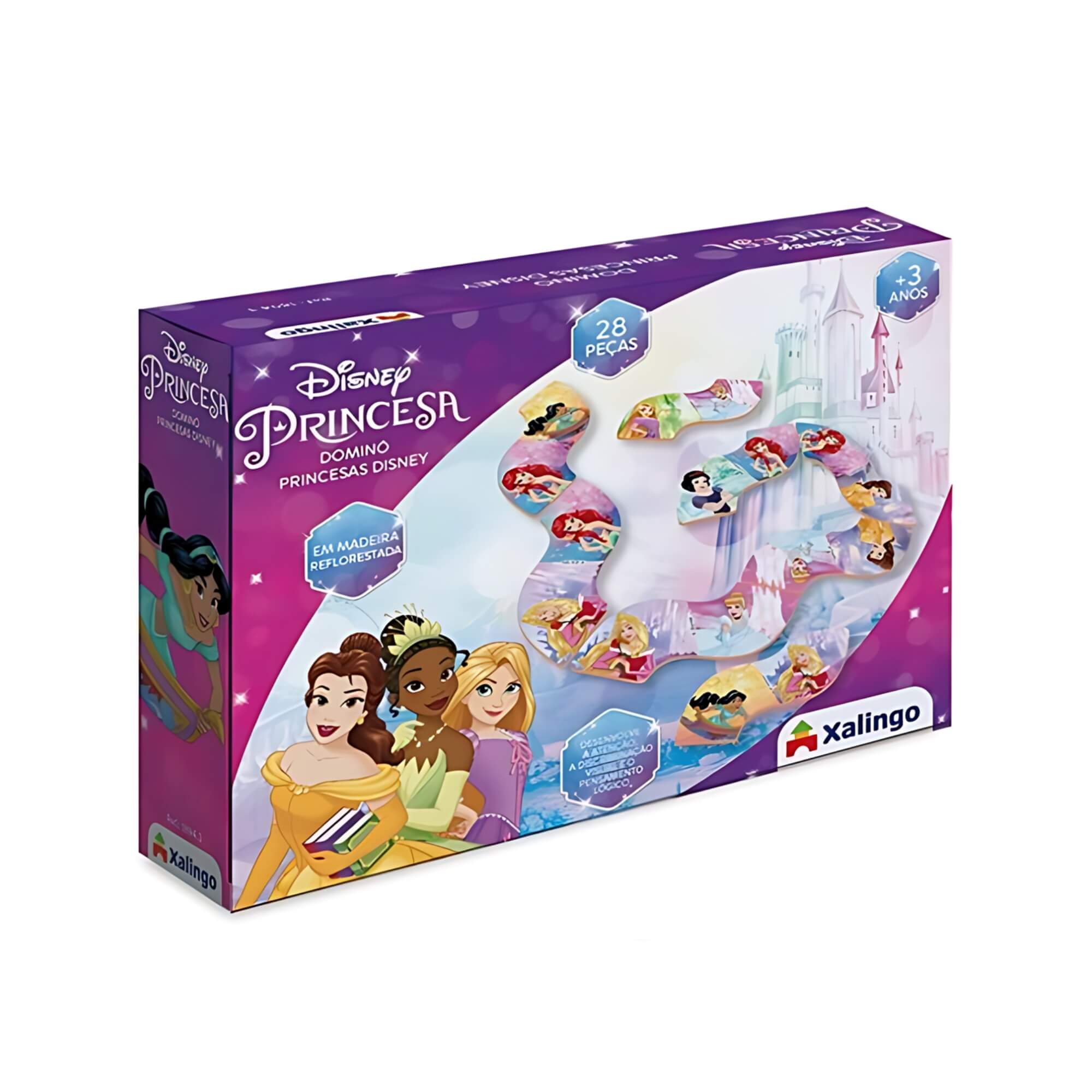 Jogo Dominó Princesas Disney 28 Peças Xalingo - 18943