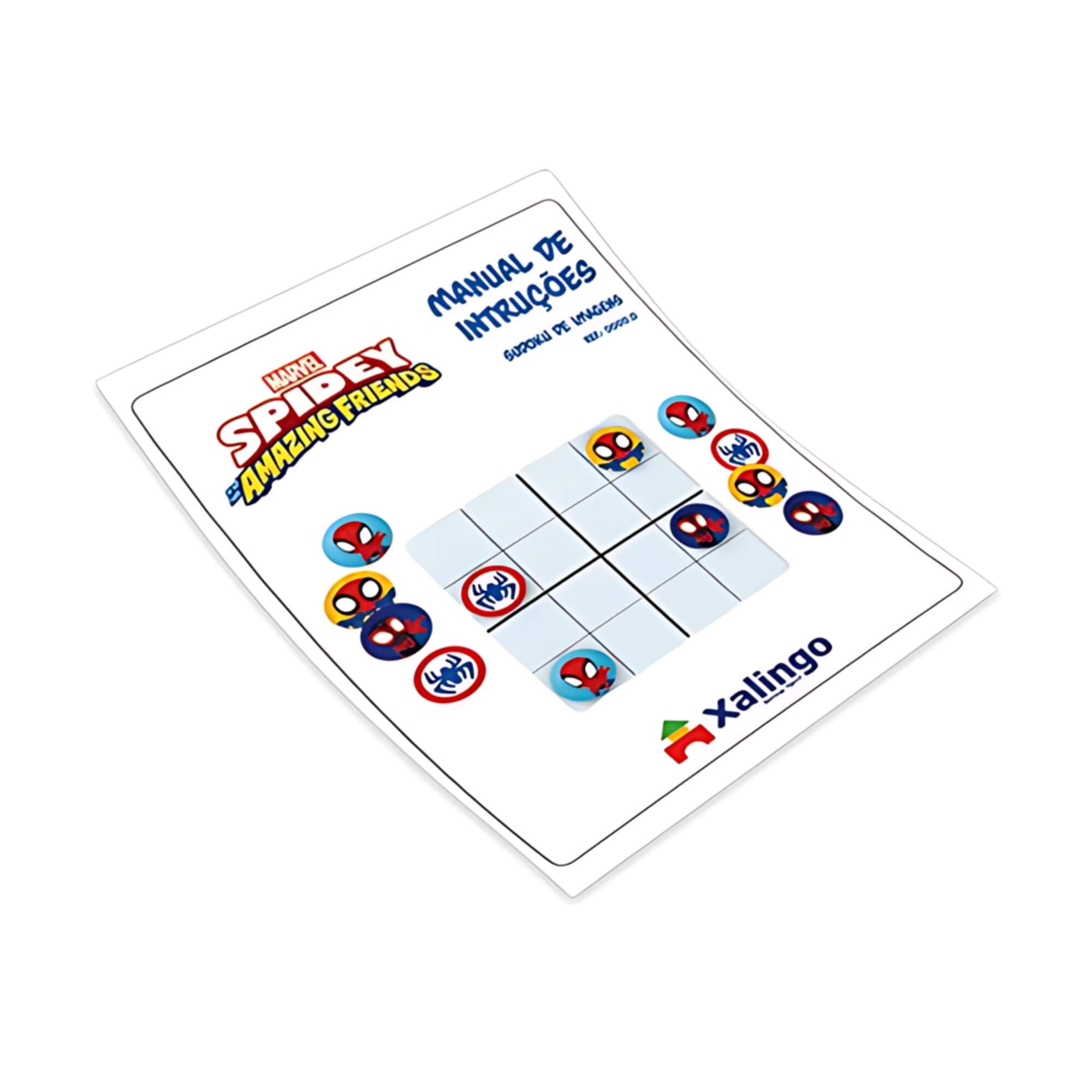 Jogo Sudoku de Imagens Spidey 16 Peças Xalingo - 68010