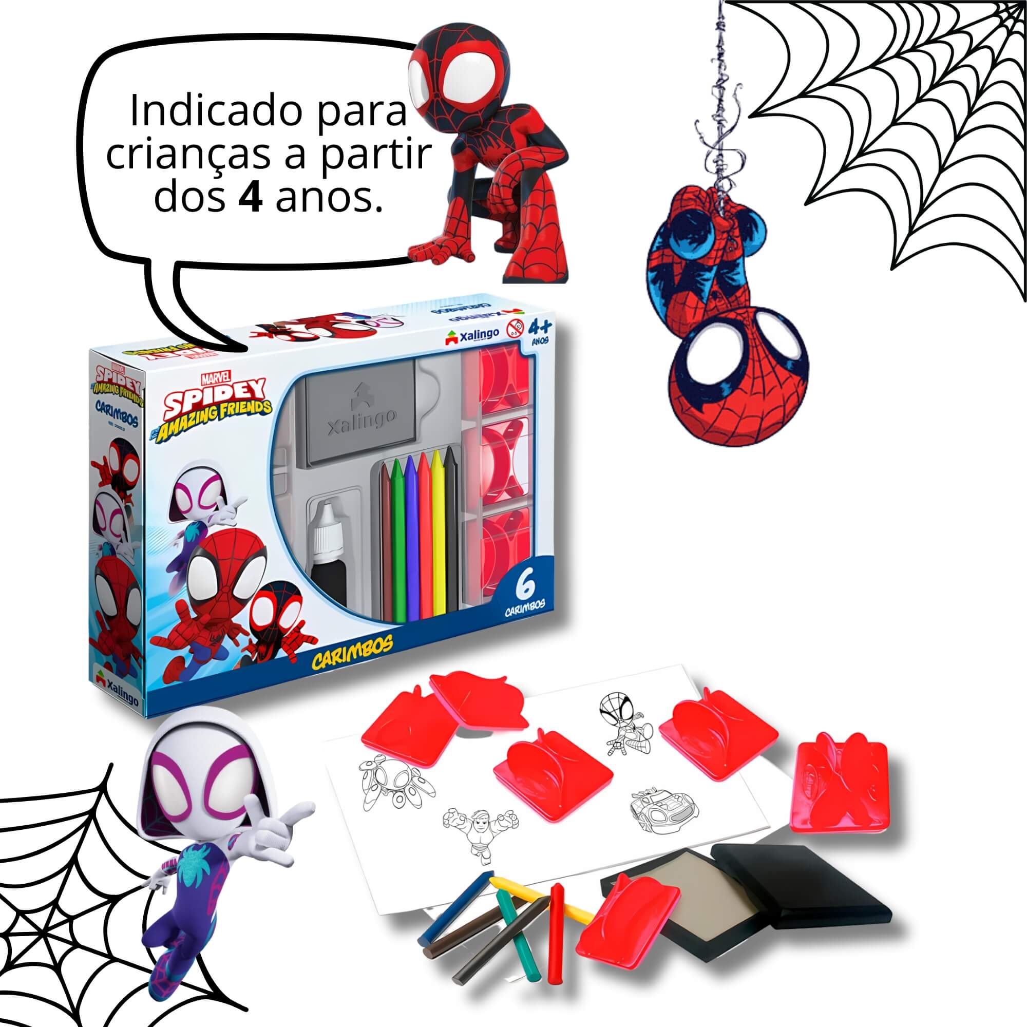 Brinquedo Infantil Carimbos Spidey Xalingo - 13265