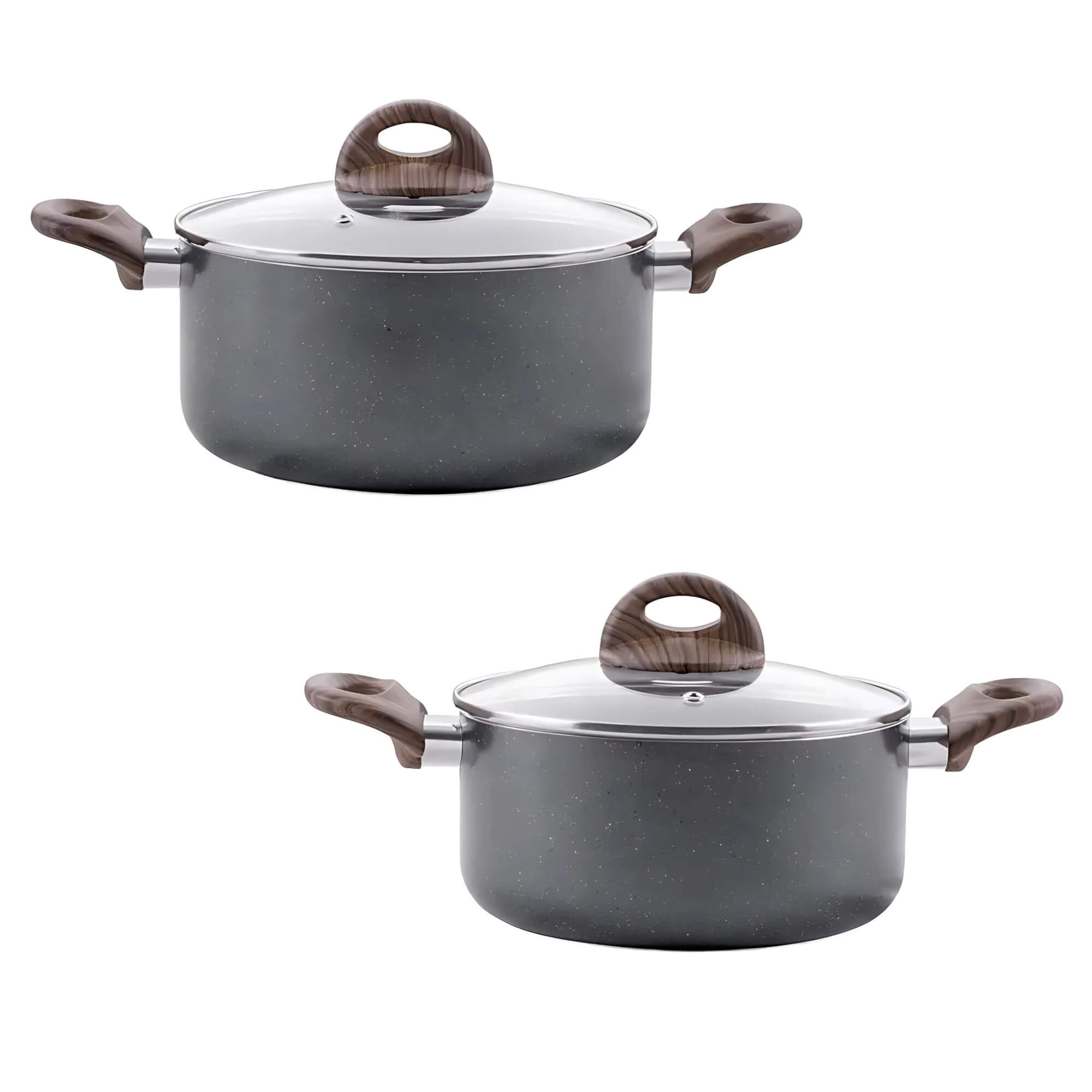 Jogo de Panelas Antiaderente Ceramic Life 5 Peças Smart Plus com Indução Granito Brinox - 4774/103