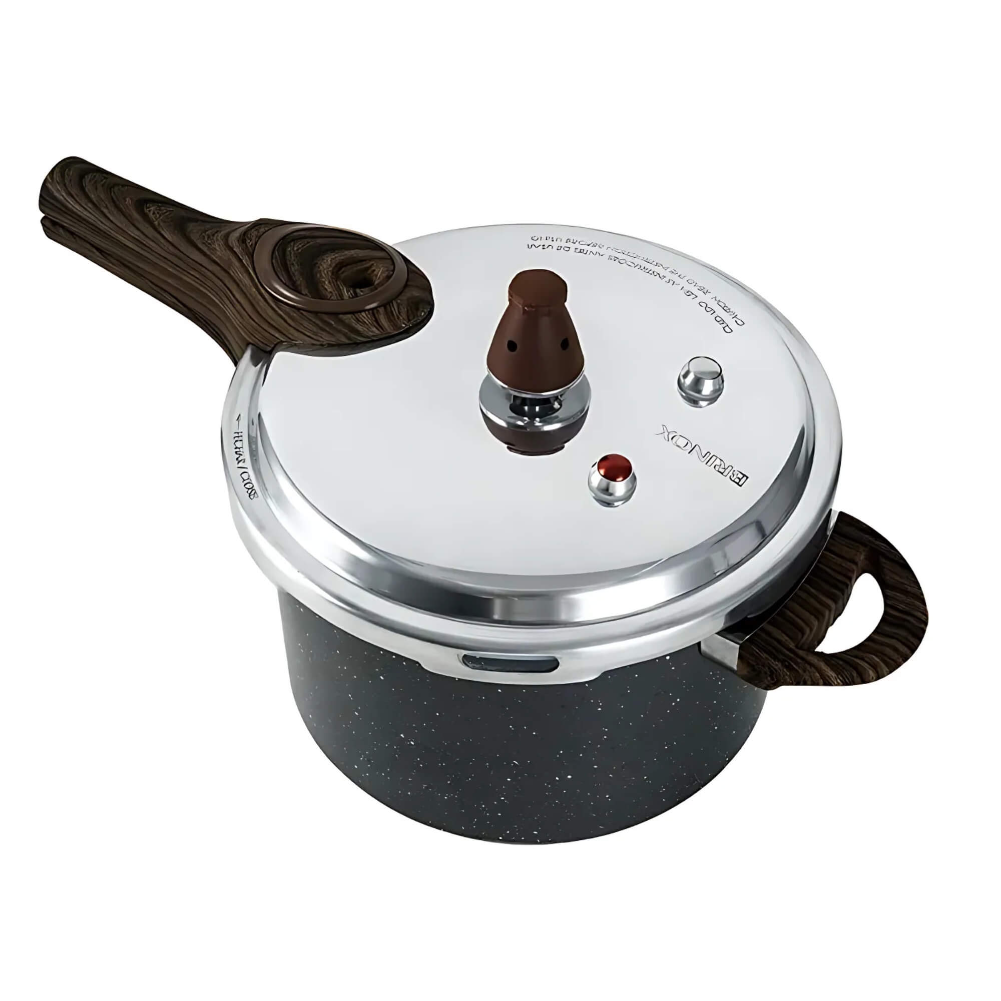 Panela de Pressão Pressure c/ Indução 4,2L Ceramic Life Cinza Escuro Granito Brinox - 4952/109