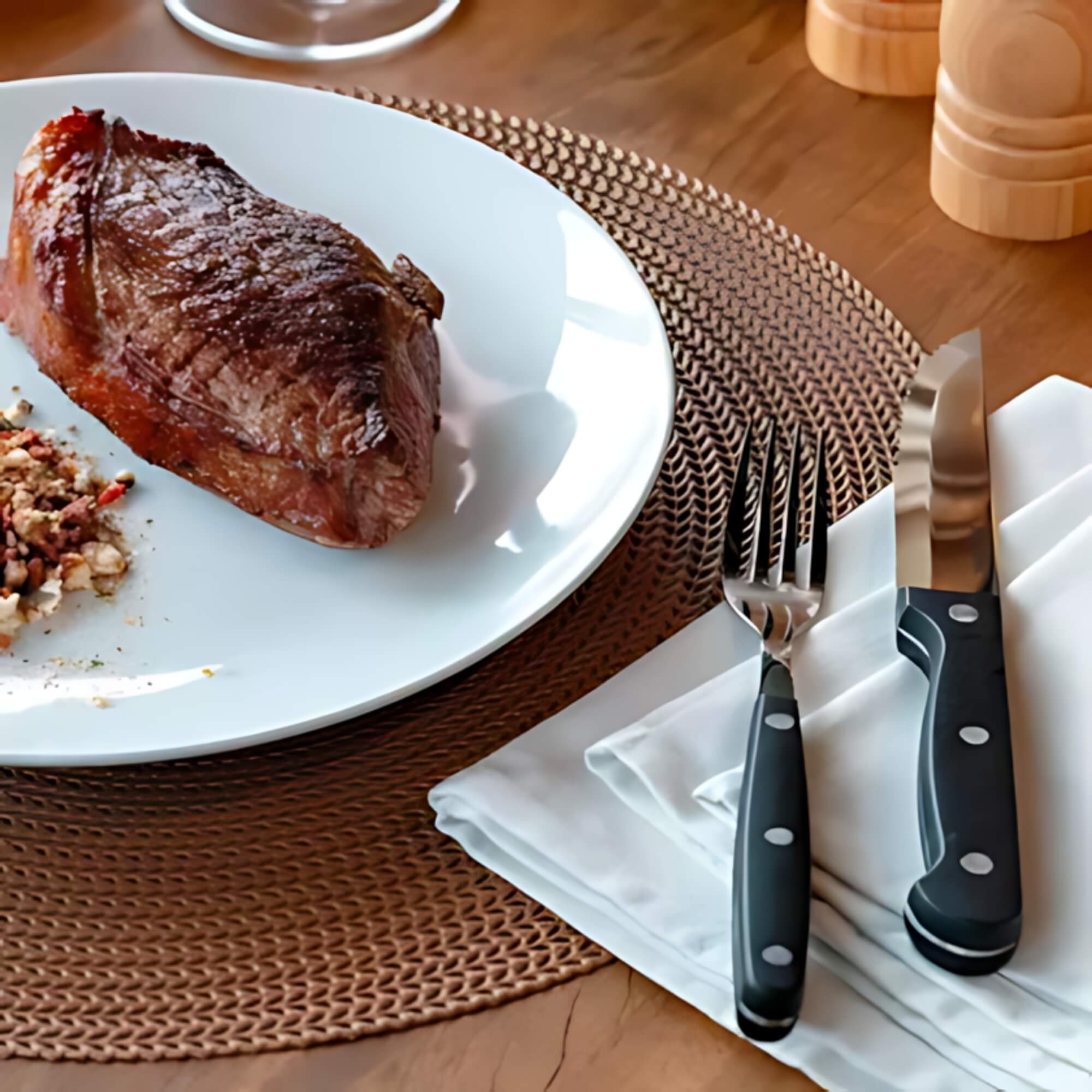 Conjunto de Talheres Jumbo para Churrasco 8 Peças Linha Churrasco Preto Brinox - 2554/308