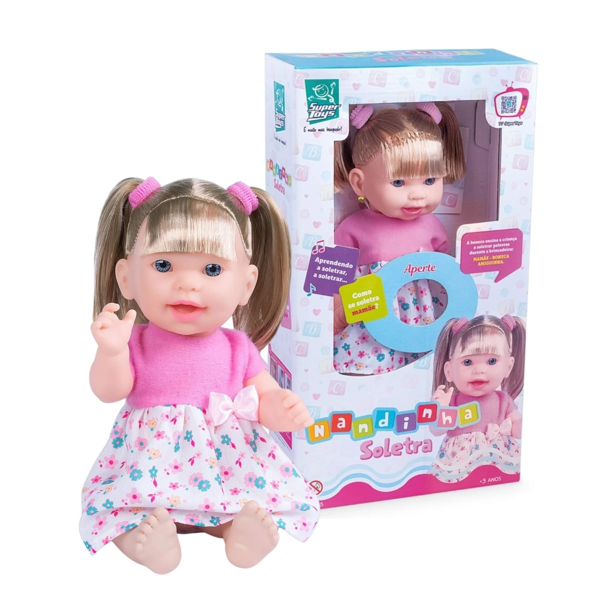 Boneca Infantil Nandinha Soletra Super Toys - 365