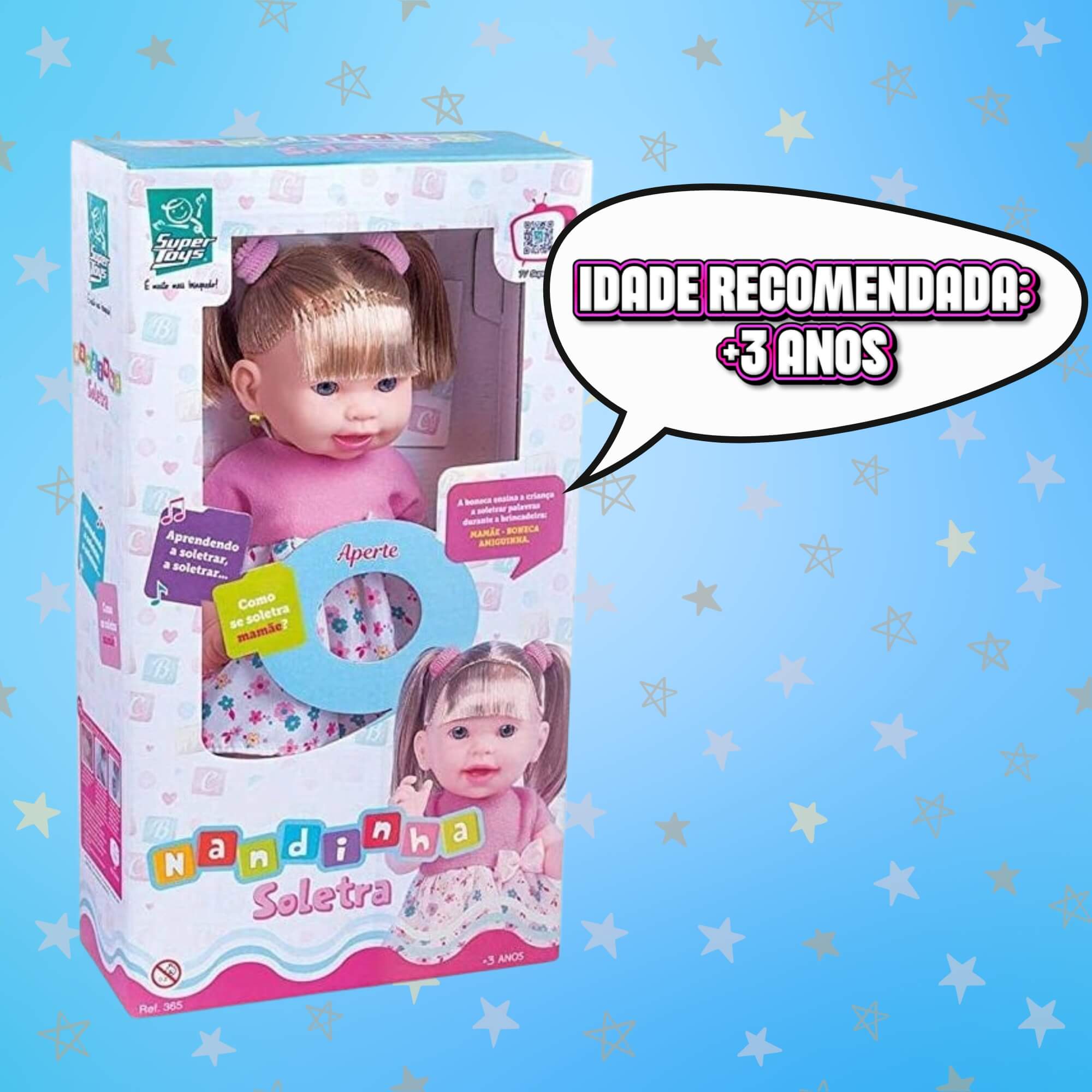 Boneca Infantil Nandinha Soletra Super Toys - 365