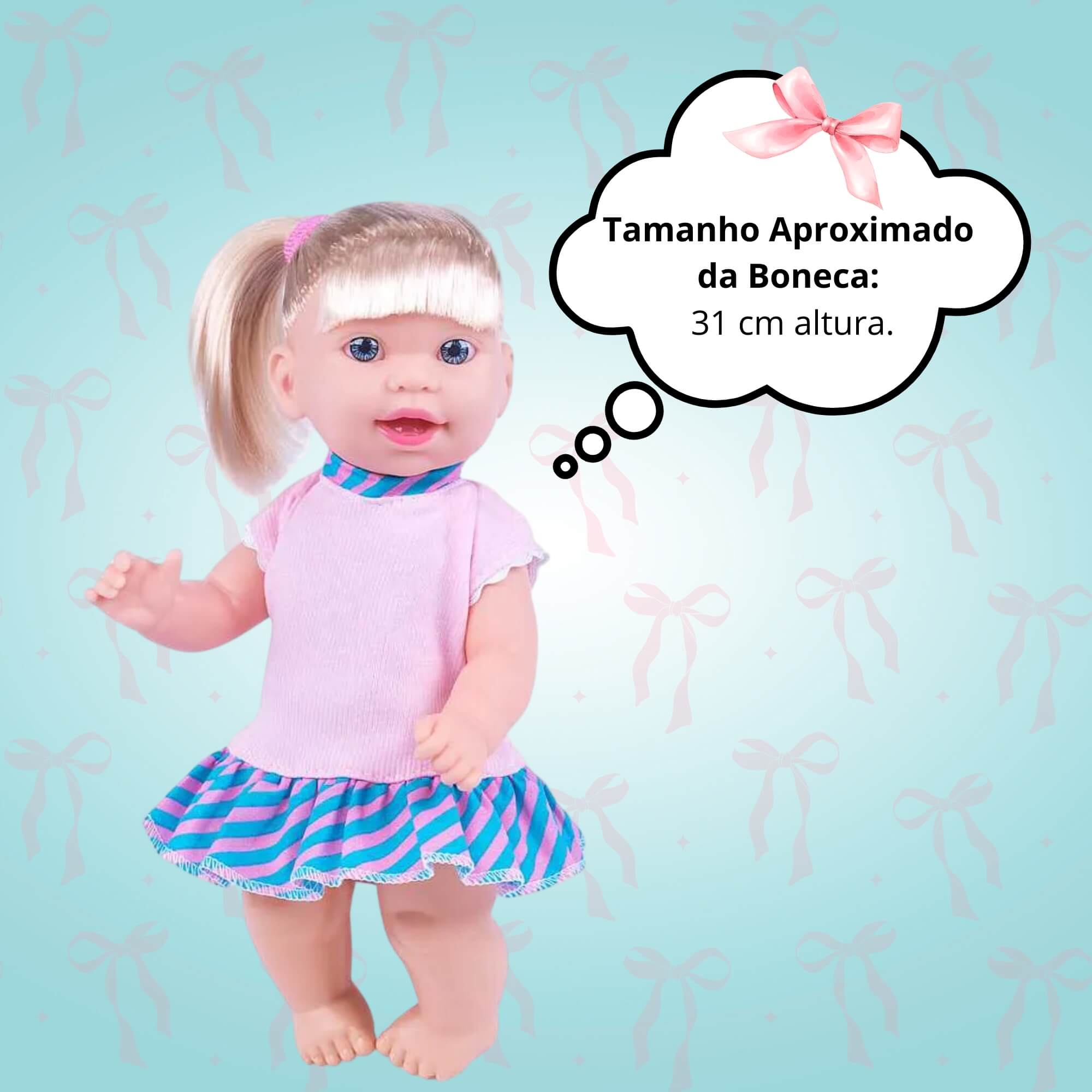 Boneca Infantil Didática Jenny que Fala em Inglês - Super Toys