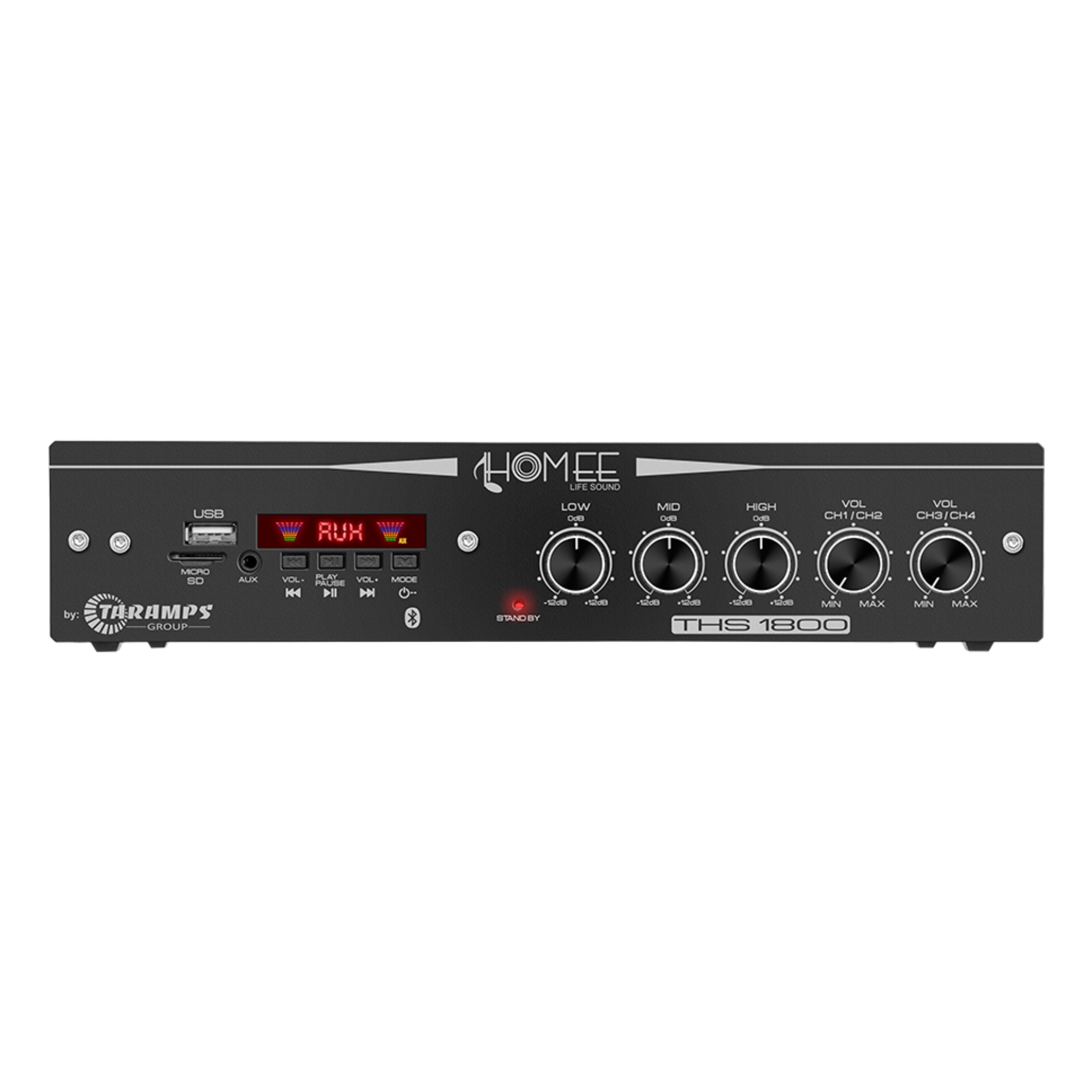 COMP Kit Amplificador Taramps THS 1800 + 3 Caixas 200.2HF + 3 Suportes