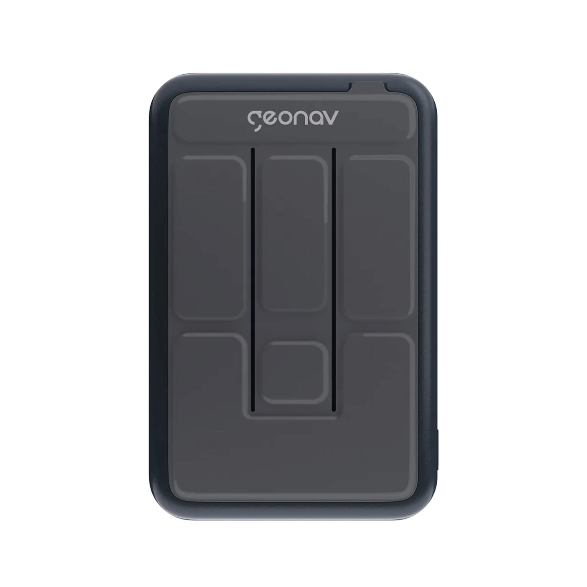 Carregador Portátil por Indução 10.000mAh com Suporte Dobrável Cinza Geonav - PB10MAGSG
