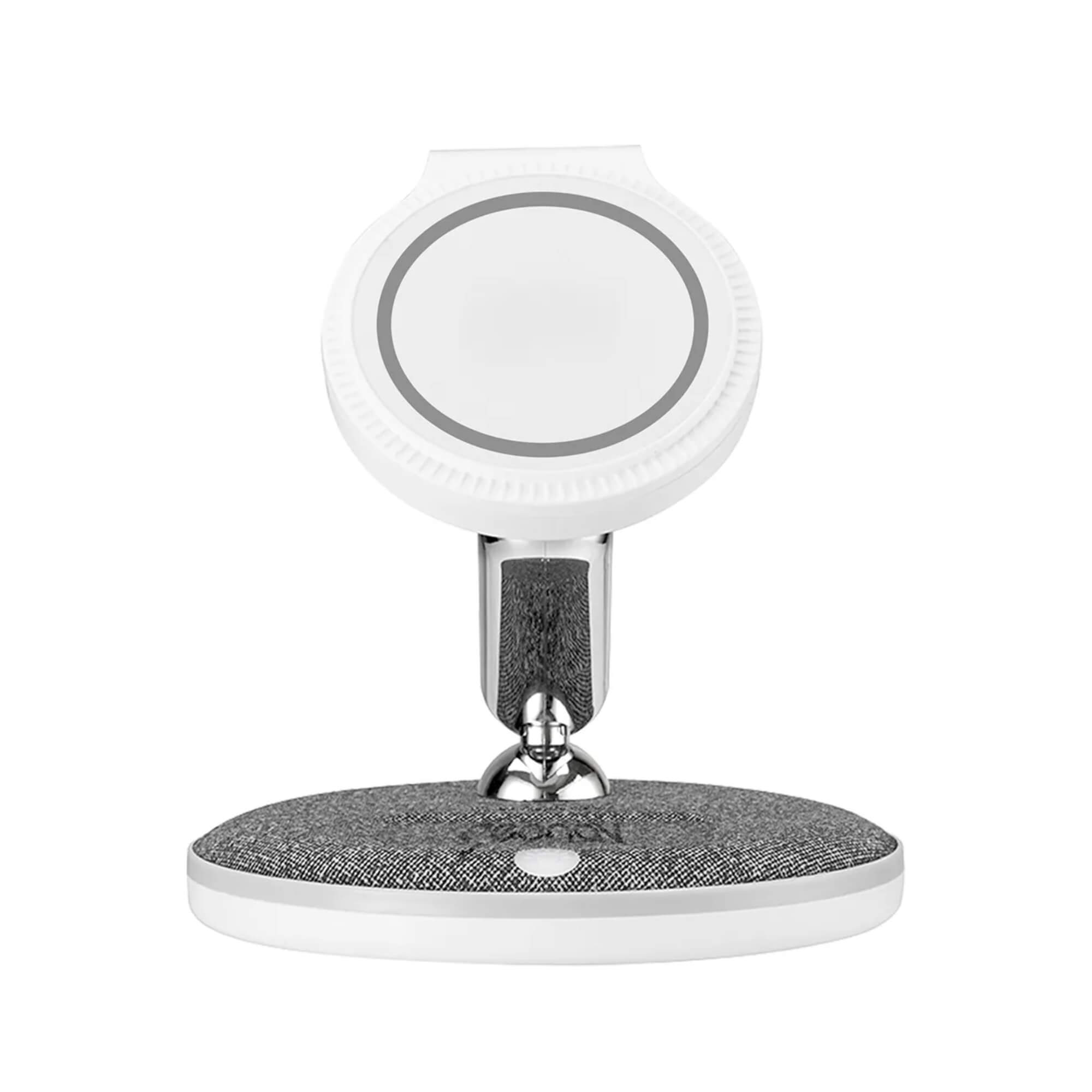 Carregador de Mesa por Indução 3 em 1 Compatível com Smartphones Padrão Qi Branco Geonav - CH31MAG