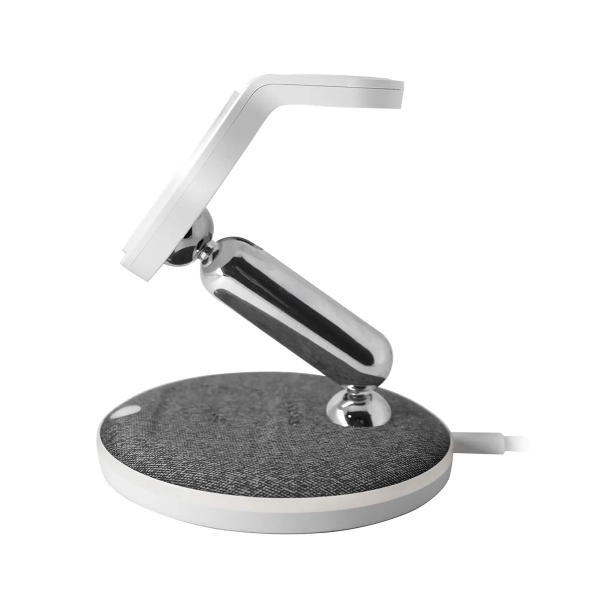 Carregador de Mesa por Indução 3 em 1 Compatível com Smartphones Padrão Qi Branco Geonav - CH31MAG