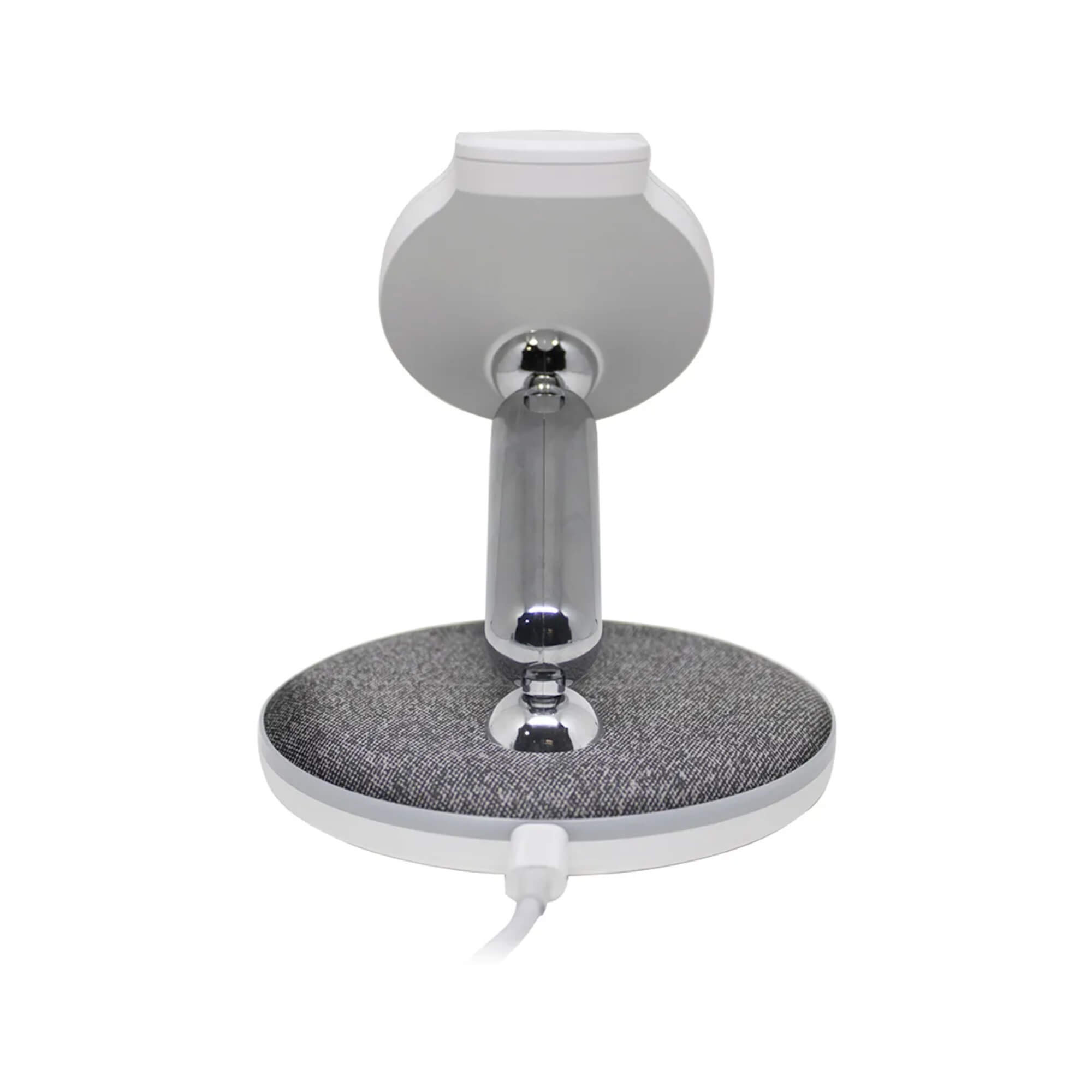 Carregador de Mesa por Indução 3 em 1 Compatível com Smartphones Padrão Qi Branco Geonav - CH31MAG
